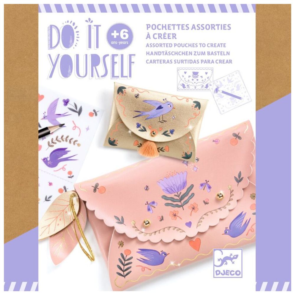 Djeco DIY Sweet Fashionista Girls Craft Kit - Creative Arts & Crafts for Kids - Perfect for Birthday Gifts & Party Activities