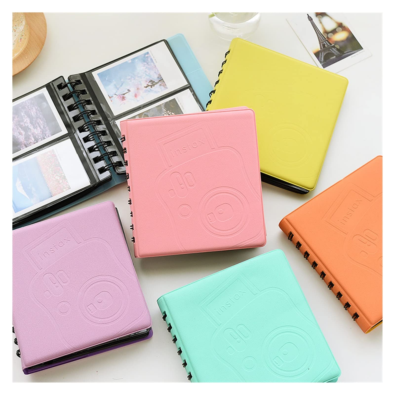 EBSBAG 68 Pockets Mini Instant Photo Album for Fujifilm Instax Film 7s 8 25 50s 70 90 - Pink One Size Picture Case | Perfect for Travel, Parties, and Memory Keeping