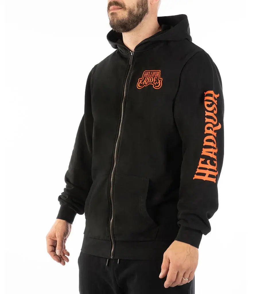 Death Ride Zip Up Hoodie for Men & Women | Premium Streetwear Pullover with Front Pocket | Perfect for Skateboarding, Motorcycle Riding & Urban Fashion