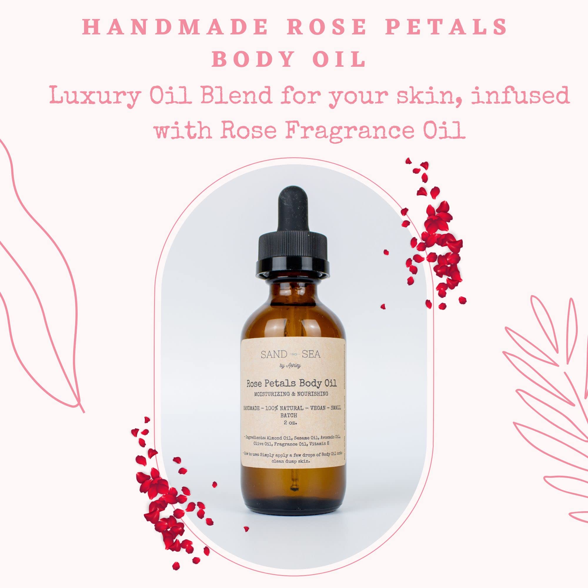 Handmade Rose Gift Box - 13 Pc Natural Relaxing Spa Self Care Package for Women | Birthday Gift Basket with Rose Petals | Perfect for Mother's Day, Anniversary & Relaxation Gifts