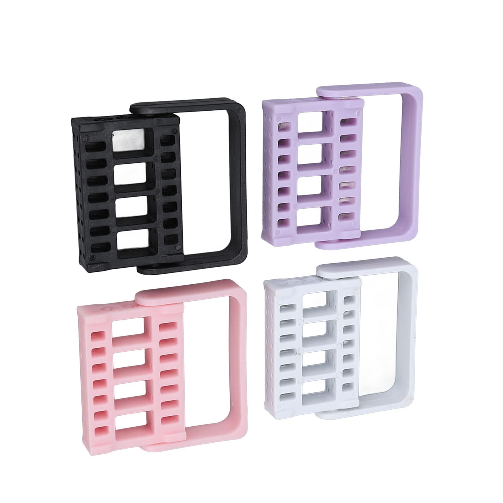 4pcs Nail Drill Bit Holder Stand - Dustproof Nail Drill Bit Organizer Storage Box for Home Salon & Professional Use | Perfect for Nail Art, Manicure, Pedicure & Salon Organization