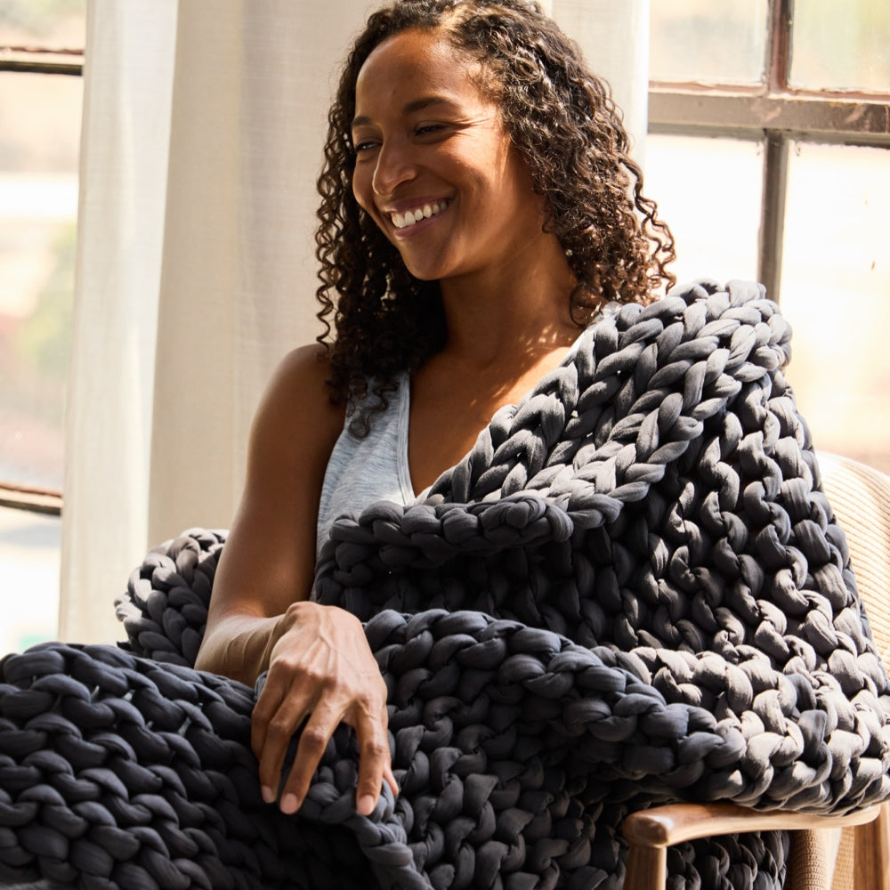 Premium Weighted Blanket for Adults & Kids - 15 lbs Cooling Gravity Blanket for Anxiety Relief & Better Sleep - Soft Breathable Cotton Cover (Great for Stress Relief, Insomnia, and Relaxation)