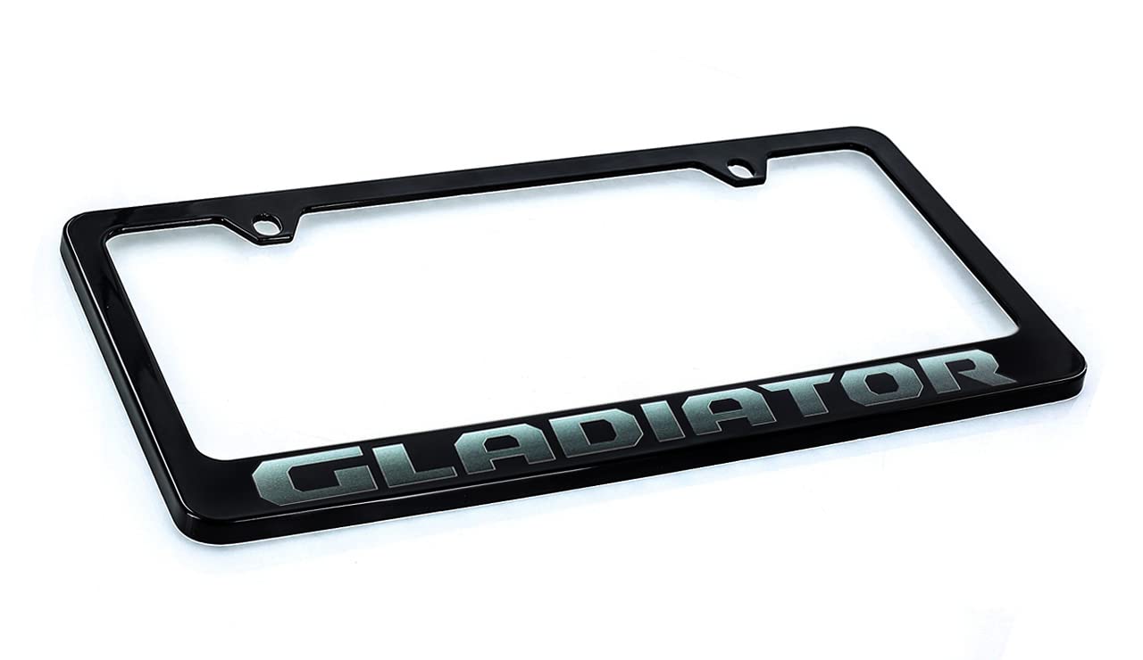 JEEP Gladiator UV Printed Metal License Plate Frame - Durable & Weatherproof Car Accessory for Off-Road Adventures & Daily Commuting