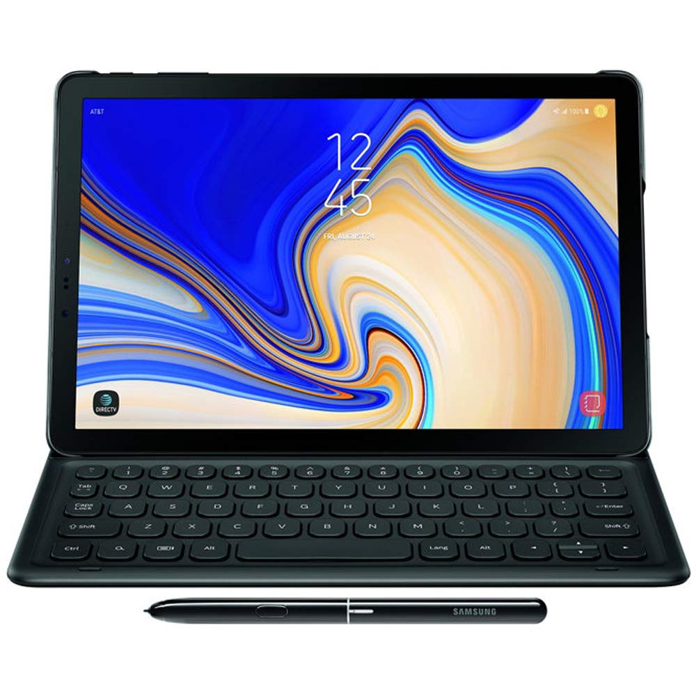 Samsung Galaxy Tab S4 Book Cover Keyboard (Black) - Slim Protective Case with Backlit Keys for Productivity, Travel & Work - EJ-FT830UBEGUJ