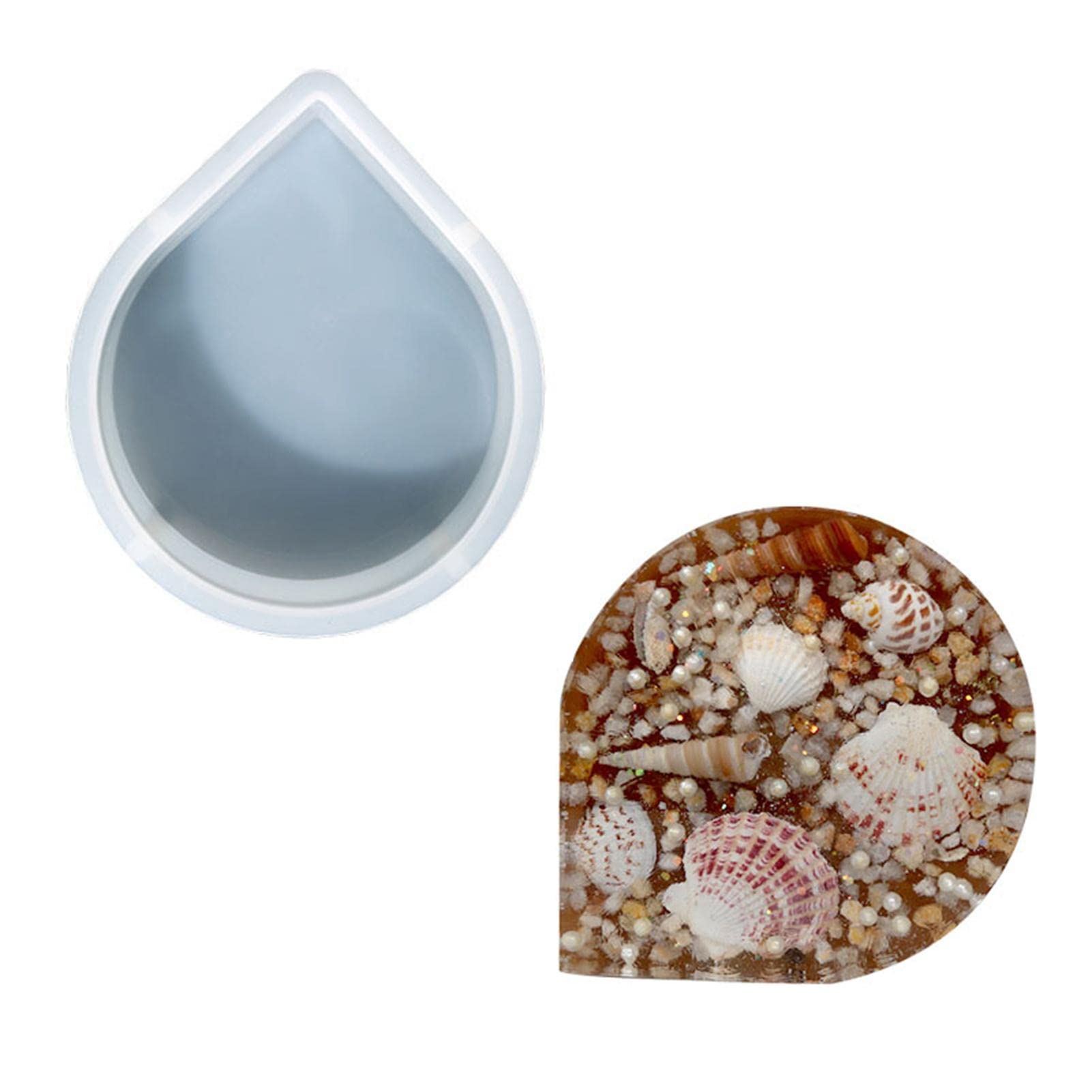 Premium Silicone Book Stand Mold - Water Drop Shape Resin Casting Mold for Flower Preservation & Crystal Epoxy DIY | Perfect for Home Decor, Bookends, and Unique Gift Ideas