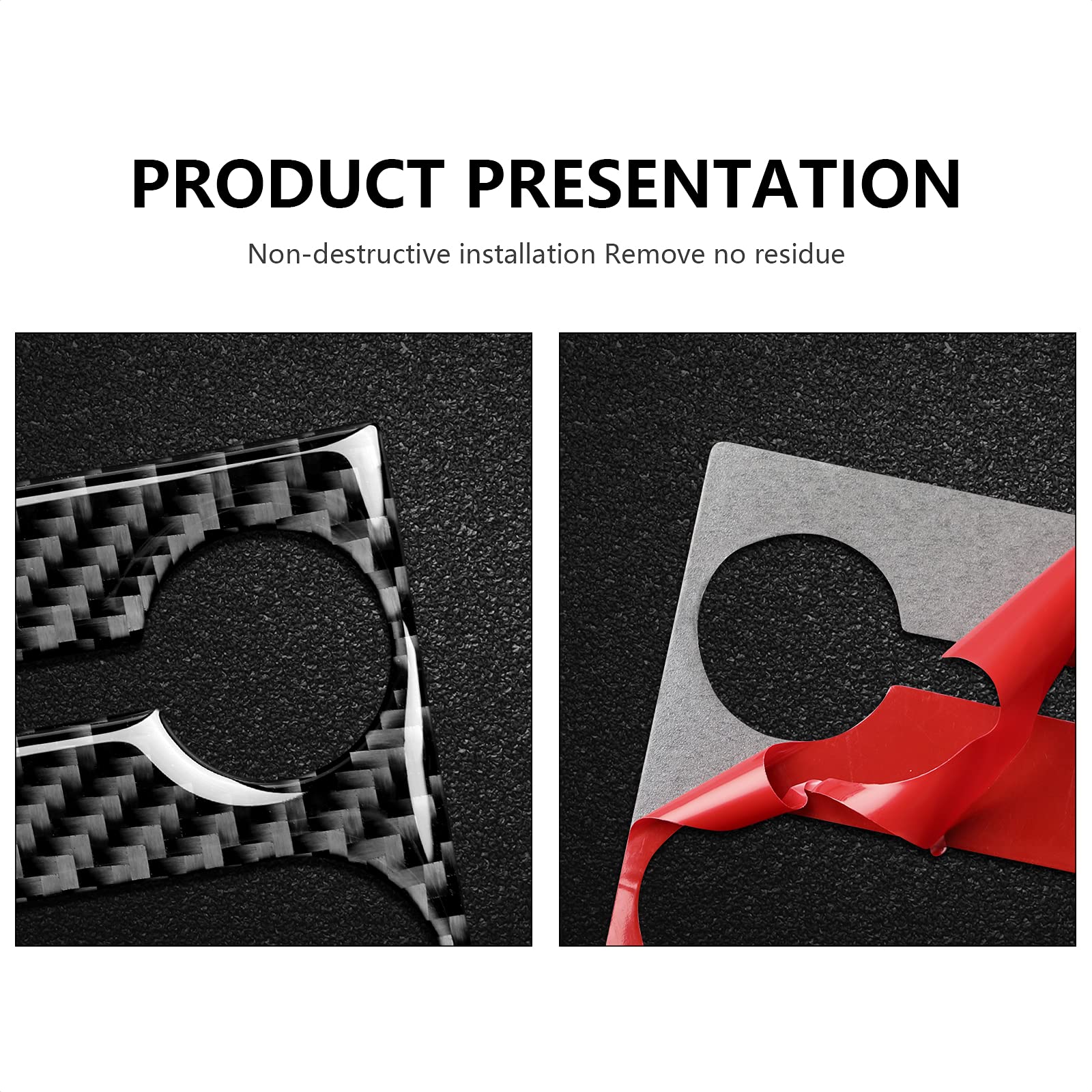 Premium Carbon Fiber Center Console CD Panel Sticker Cover for 2005-2009 Ford Mustang | Interior Trim Accessories | Perfect for Car Customization & Protection