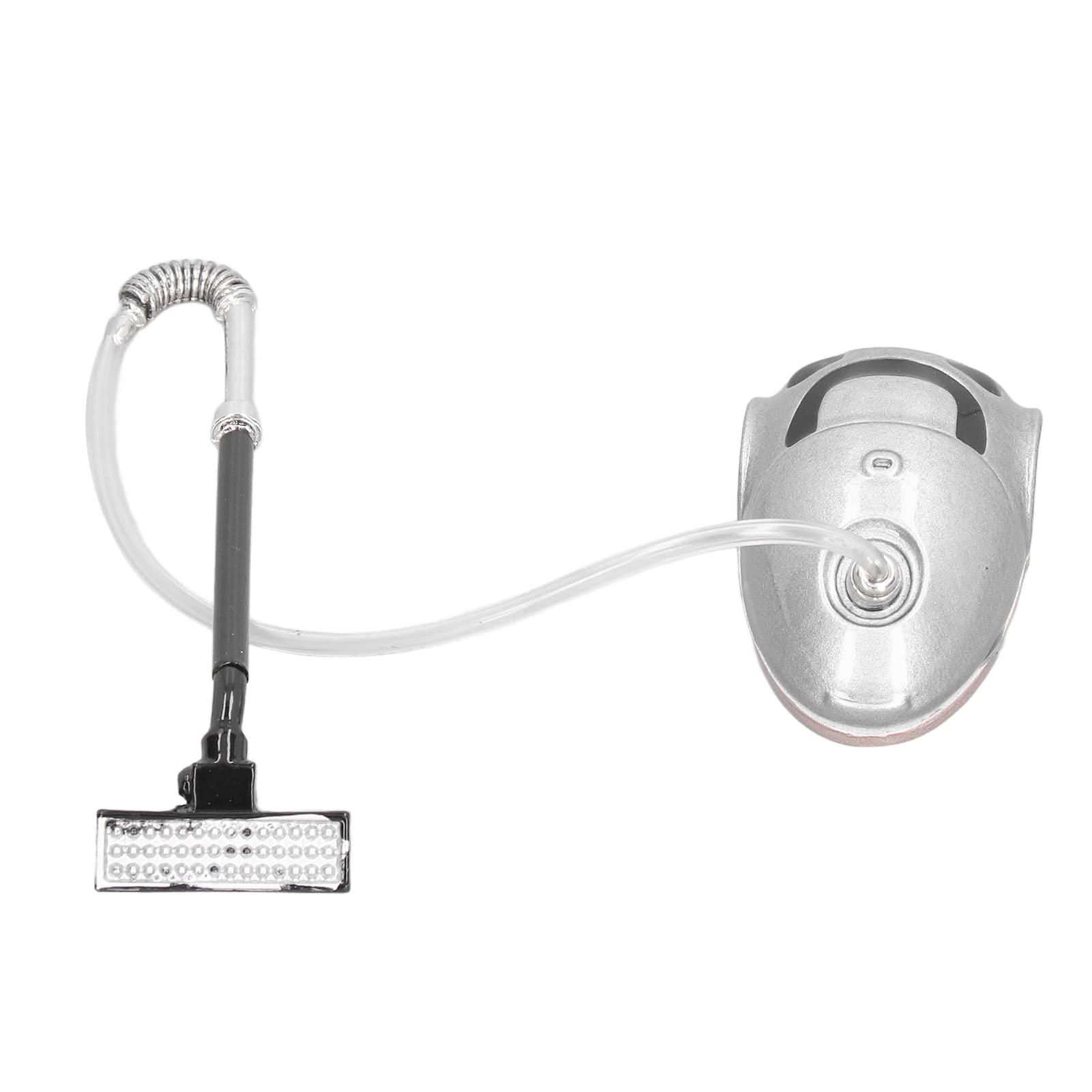 Miniature Dollhouse Vacuum Cleaner Toy - Realistic Alloy Copper Simulation for Kids, Home Decor & Collectibles - Perfect for Dollhouse Accessories, Pretend Play & Miniature Displays (Silver)