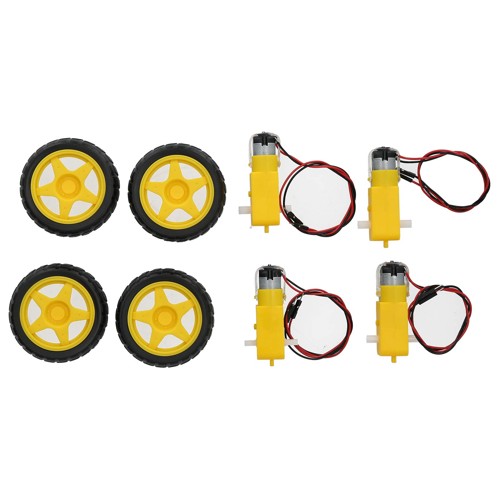 High Torque 0.8 Kg.cm ABS Plastic Tires & Wheels for RC Cars, Robotics, and Automotive Models - Perfect for Off-Road Racing, DIY Robot Projects, and Remote Control Vehicle Upgrades