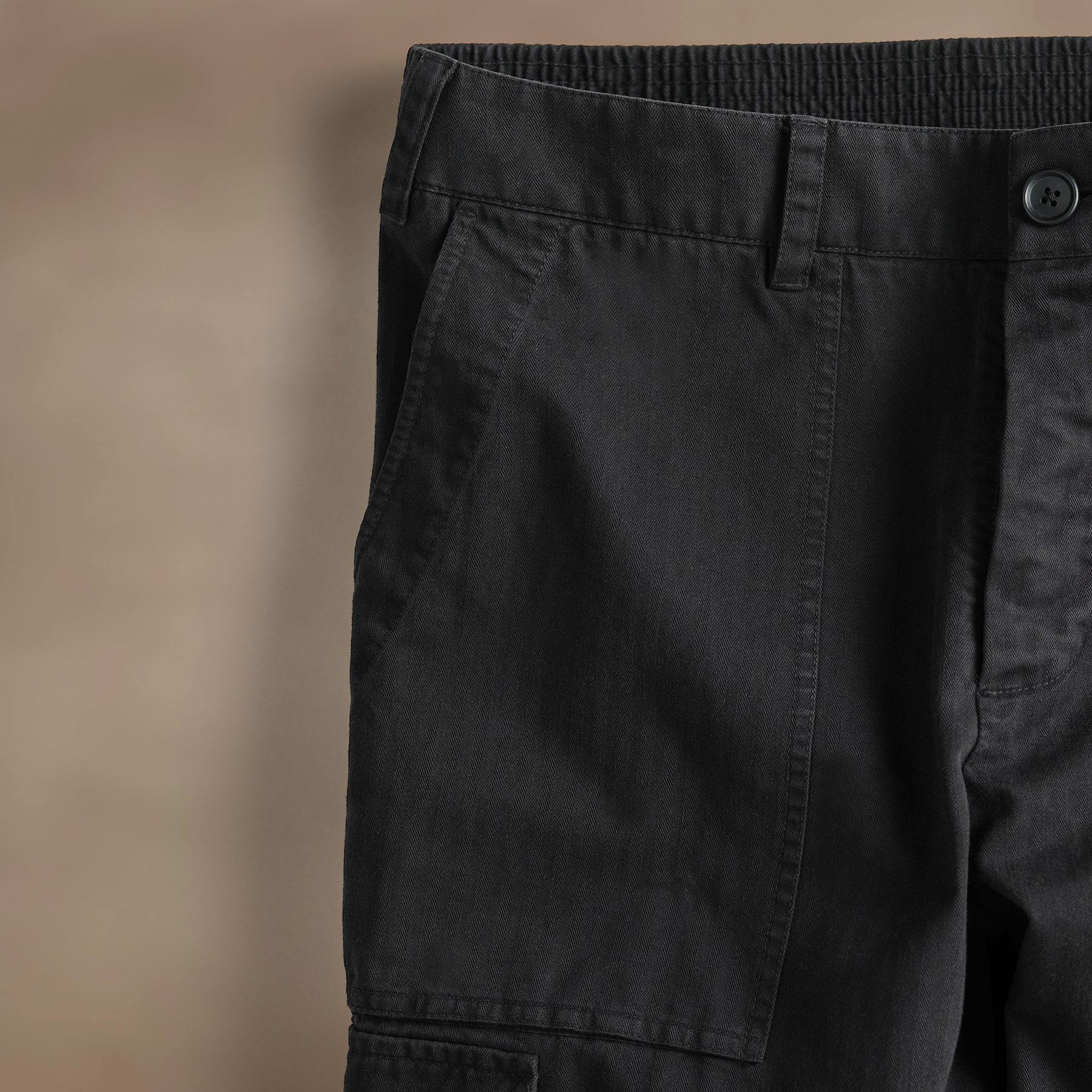 Men's Herringbone Twill Utility Work Pants - Durable & Comfortable Black Tactical Pants for Outdoor, Hiking, and Workwear