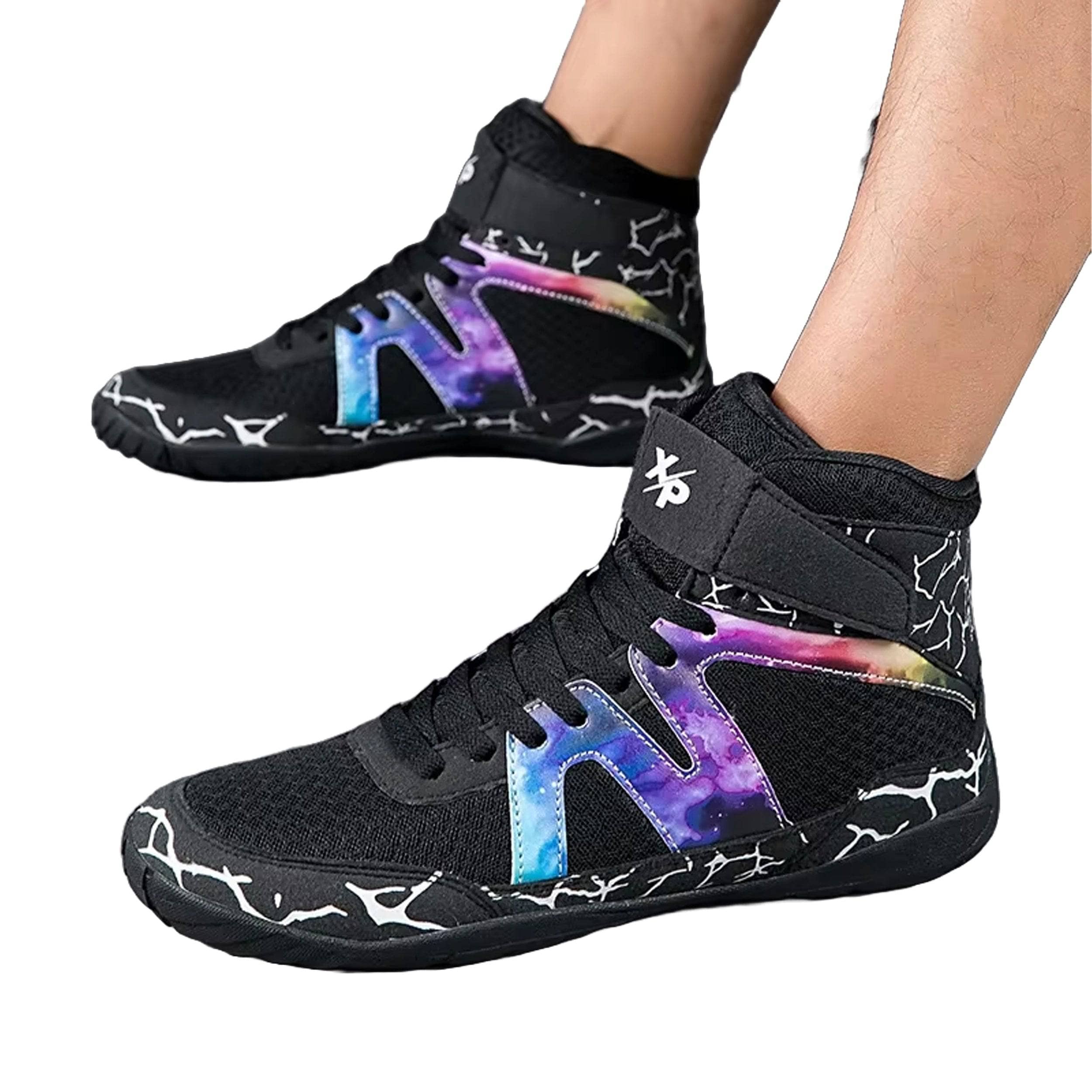 Purple Nebula Wrestling Shoes for Men & Women - Lightweight High-Traction Performance Footwear - Perfect for Matches, Training & Competitions