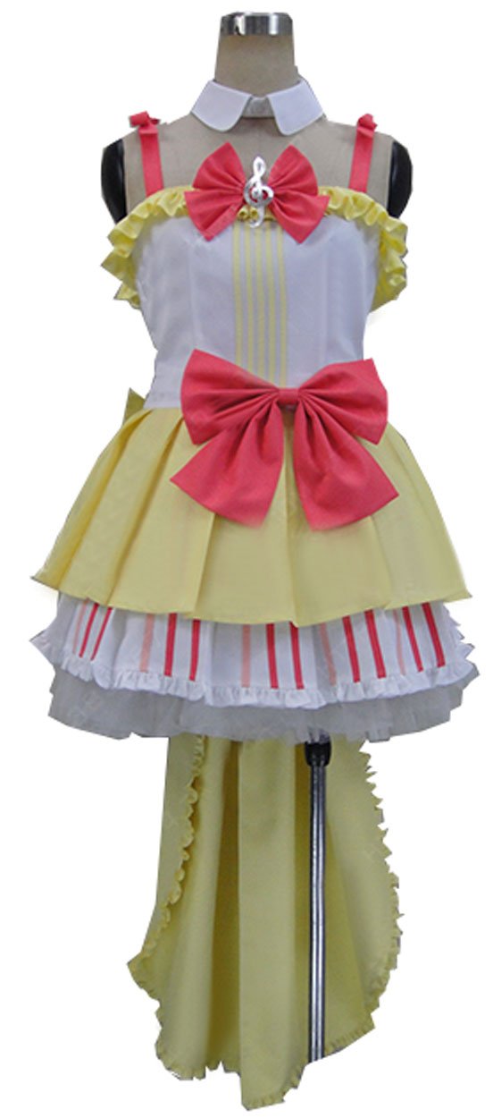 Cosnew Anime ManaKa Laala Yellow Dress Uniform Cosplay Costume - Official Licensed Outfit for Conventions, Halloween & Themed Parties