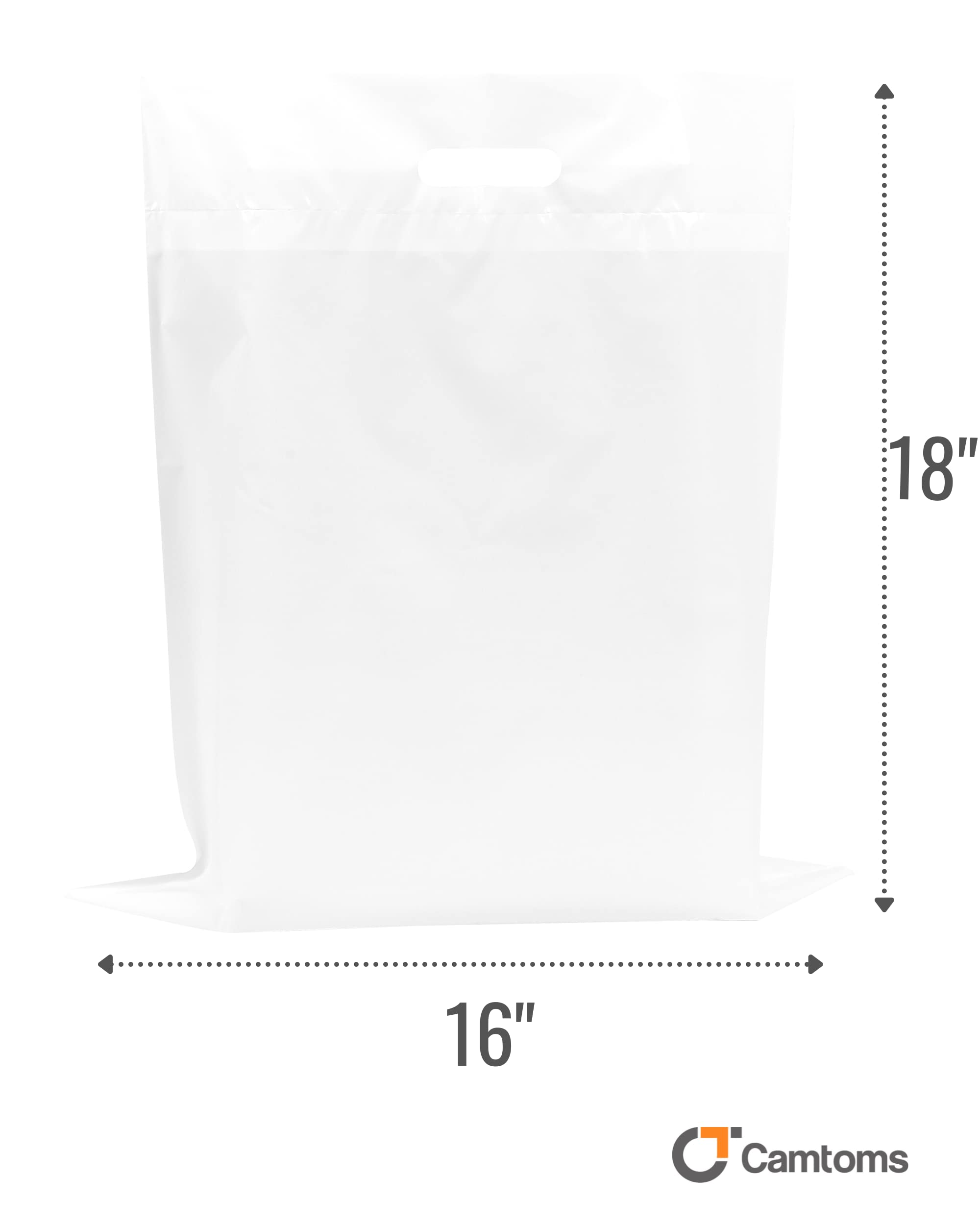 Extra Large 16x18 Plastic Shopping Bags with Handles for Small Business & Boutique | Durable Retail Merchandise Bags | Plastic Bags for Stores, Groceries & Gift Packaging (Bolsa de Plástico para Negocio)