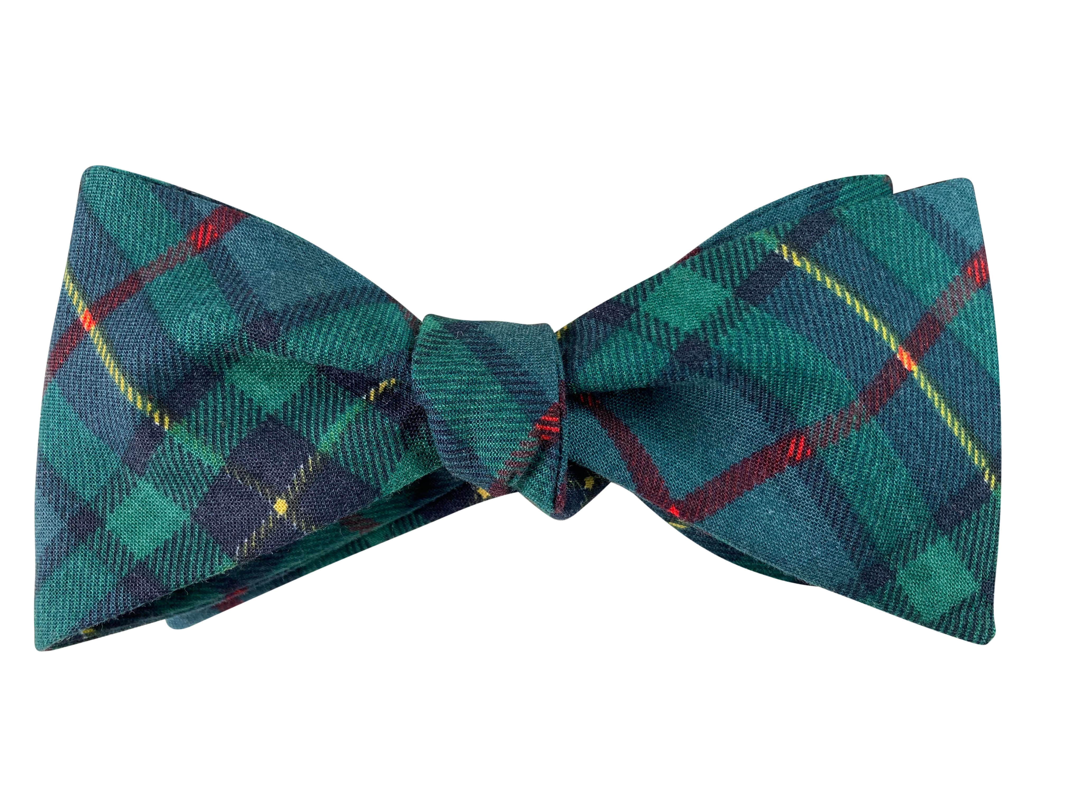 Elegant Green Tartan Bow Tie for Men - Classic Plaid Pattern, Adjustable & Comfortable - Perfect for Weddings, Parties & Formal Events