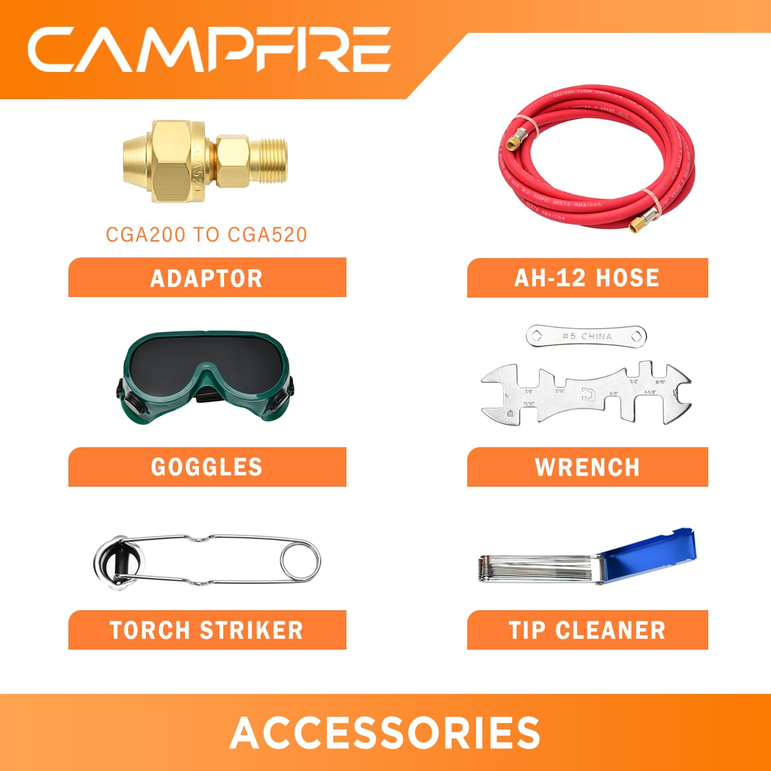 Professional Acetylene Torch Kit with Tool Bag - Turbotorch Fuel Gas Welding Kit for Metal Cutting, Brazing & Soldering | Campfire Series | Perfect for HVAC, Plumbing & DIY Metal Projects