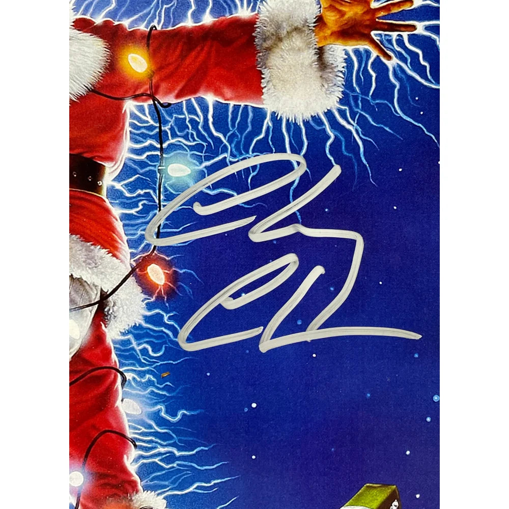 Authentic Chevy Chase, Beverly D'Angelo & Randy Quaid Signed National Lampoon's Christmas Vacation Movie Poster (12x18 Inches) - Framed Collectible with JSA COA - Perfect for Holiday Decor, Movie Memorabilia Displays & Christmas Gift for Film Fans