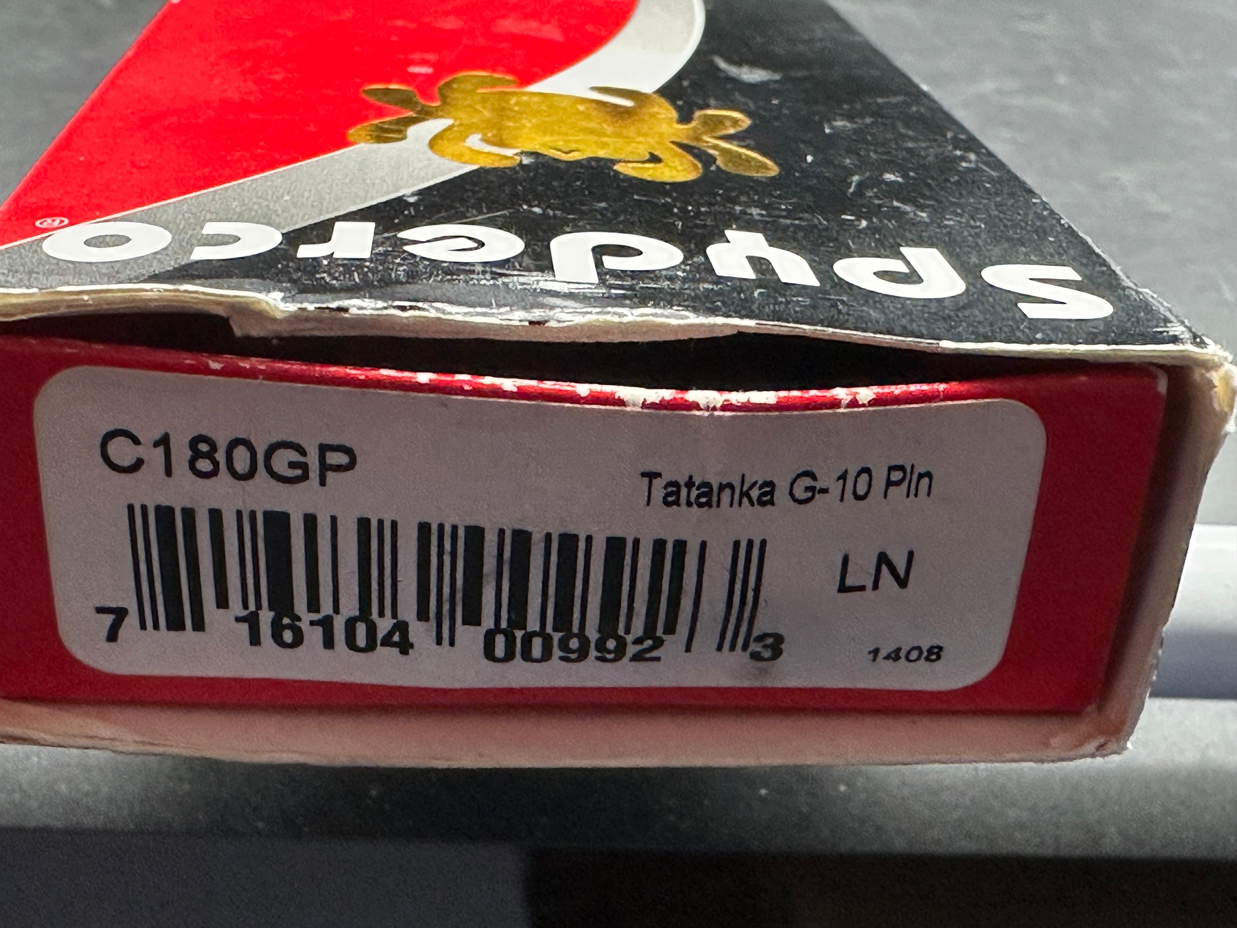 Spyderco Tatanka PowerLock Folding Knife - Black G-10 Handle, 5.06