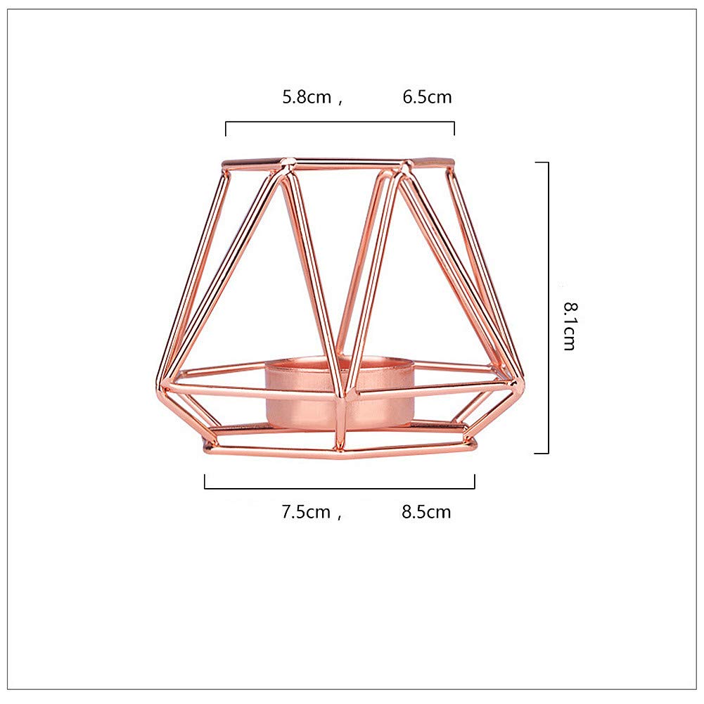 Luxury Golden Wrought Iron Candle Holder - Rose Gold European Style Candlestick for Romantic Table Decor, Wedding Centerpiece & Home Decoration (Small Size) - Perfect for Dining Tables, Bedroom Ambiance & Gift Giving
