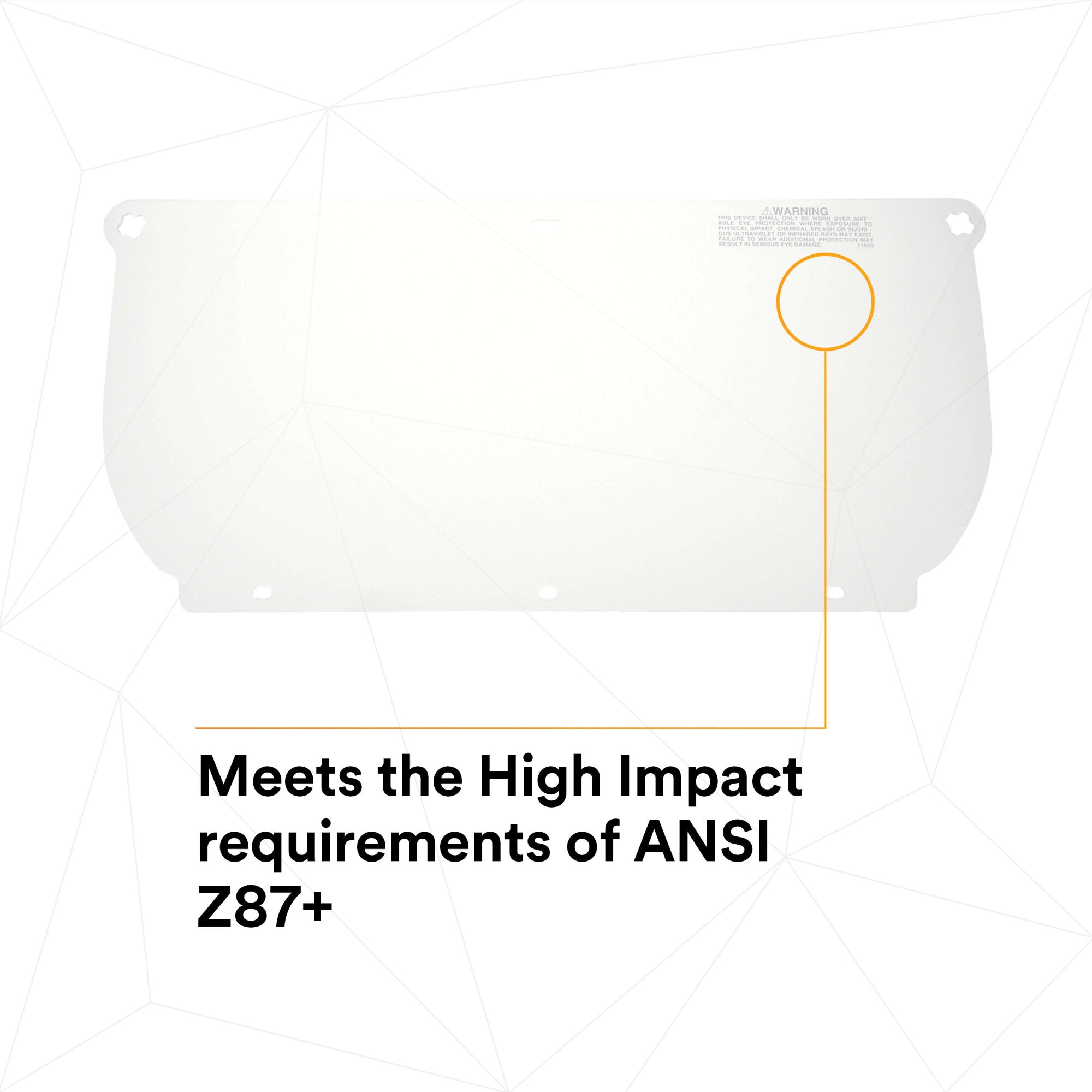 3M Clear Polycarbonate Faceshield WP98 (82543-00000) - Flat Stock Safety Shield for Construction, Woodworking & Industrial Use