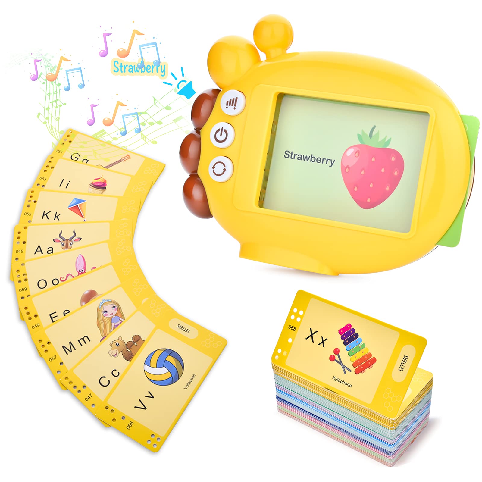 Educational Talking Flashcards for Kids Ages 2-6 | English Reading Machine with 120 Words | Preschool Learning Toys for Christmas & Birthday Gifts | Perfect for Home, Classroom & Travel Learning