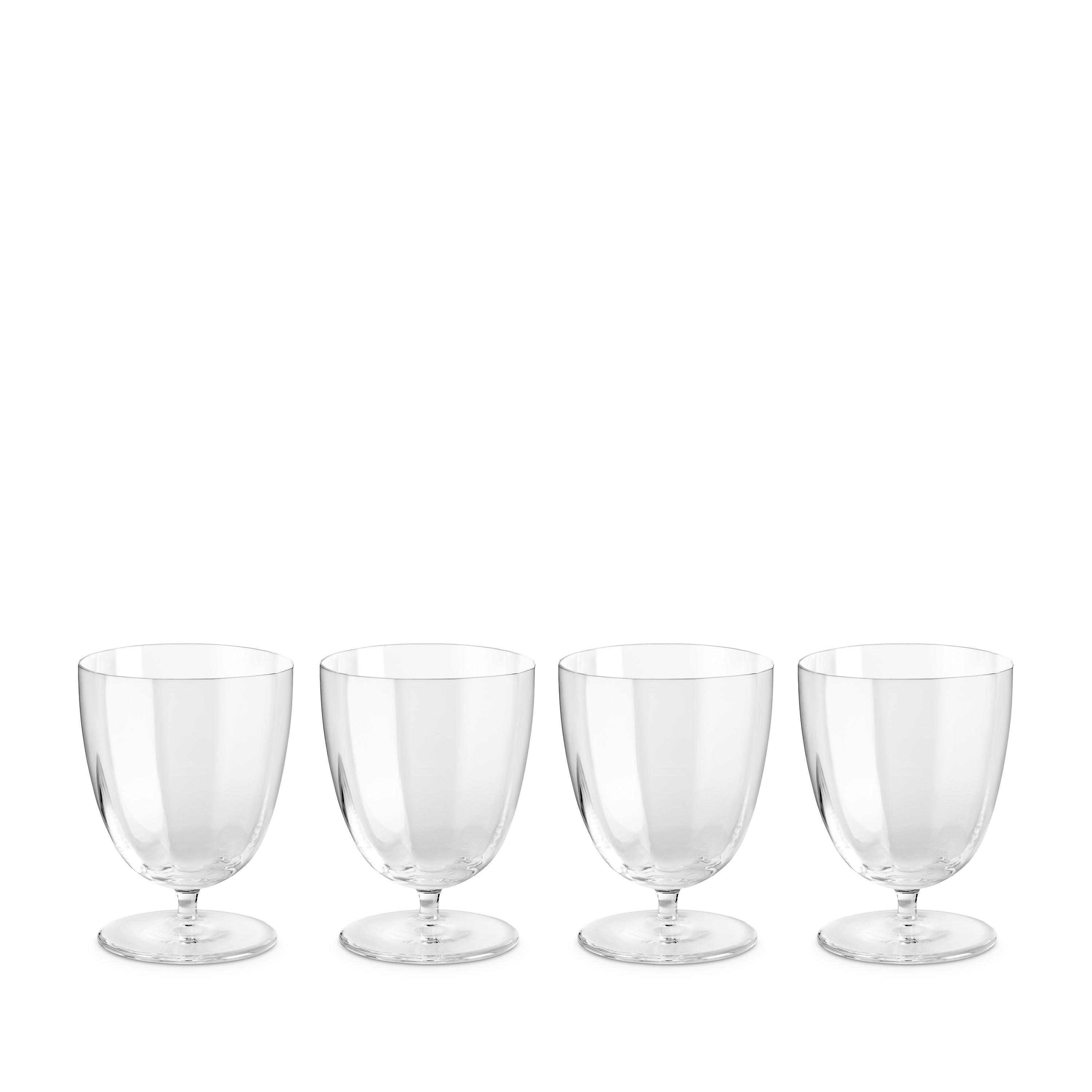 Premium Iris Wine Glasses Set of 4 - Elegant Stemware for Red & White Wine - Perfect for Dinner Parties, Weddings & Home Entertaining