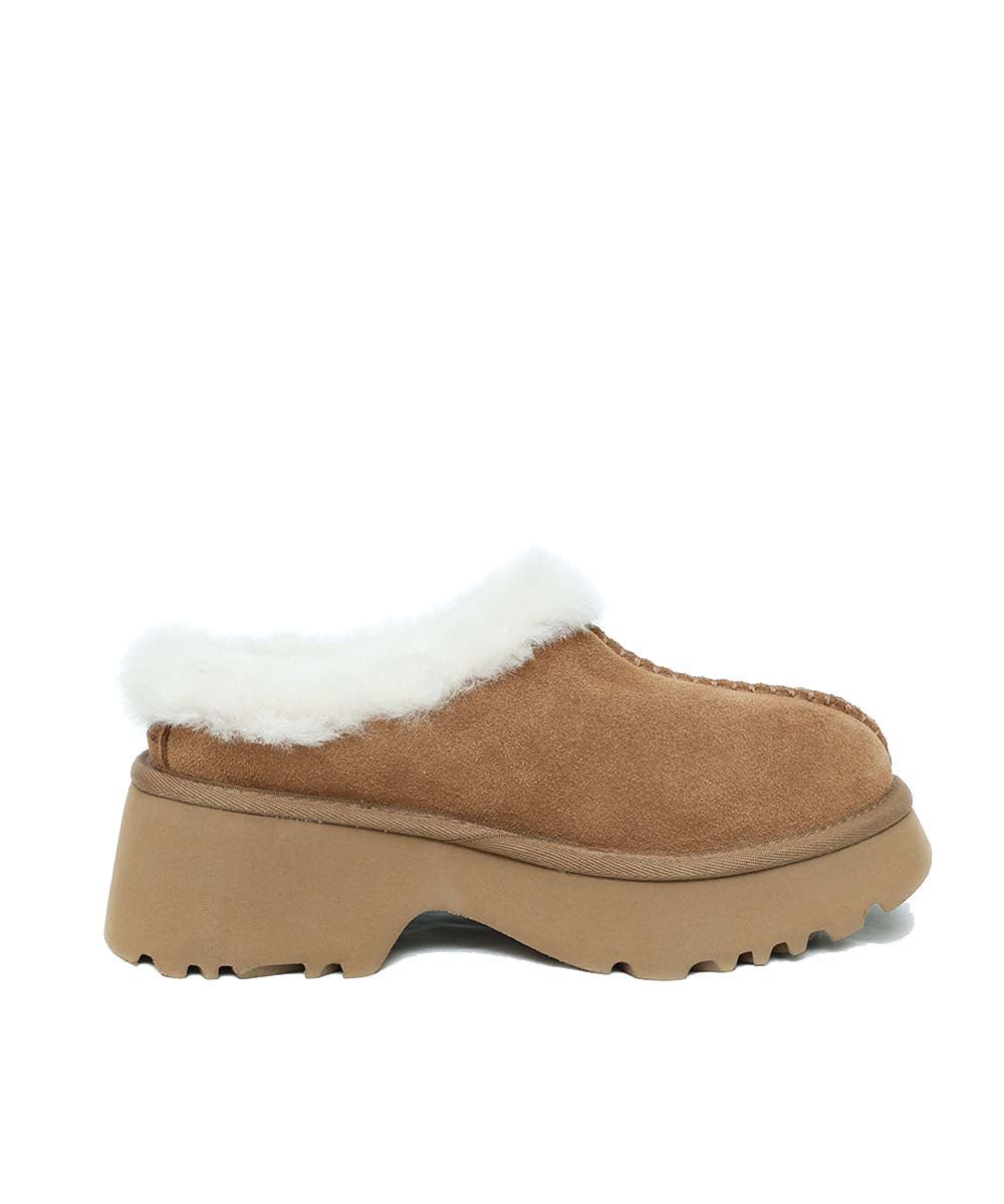 Women's UGG Terra Platform Clog - Comfortable Wool Lined Slippers for Indoor & Outdoor Wear - Perfect for Home, Office, and Casual Outings