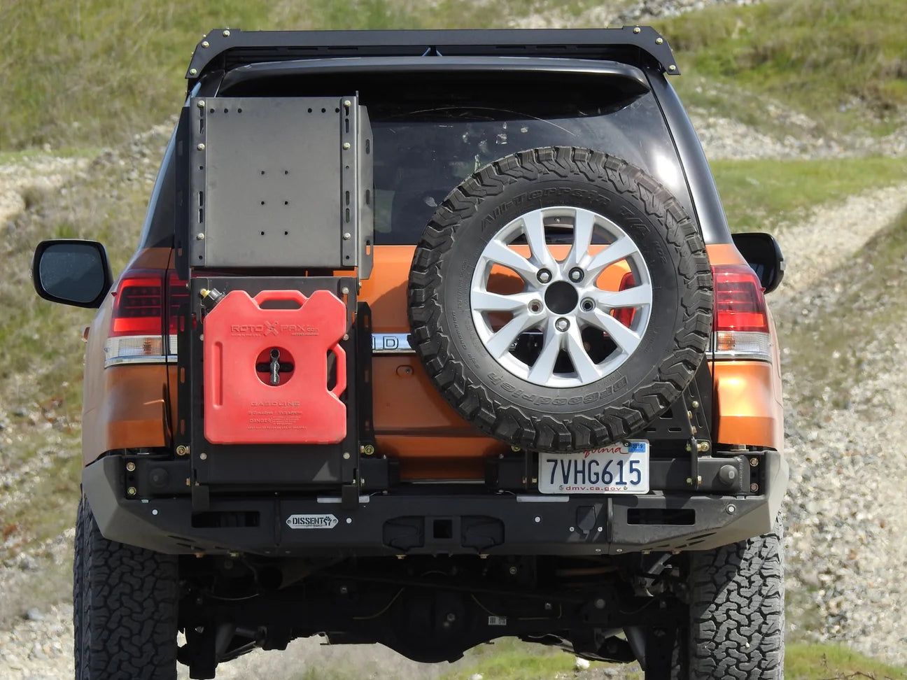 Dissent Off Road Heavy Duty Tire Carrier Swing Out for Jeep Wrangler & Gladiator - Compatible with Modular Rear Bumper | Off-Road Adventure & Overlanding Accessory