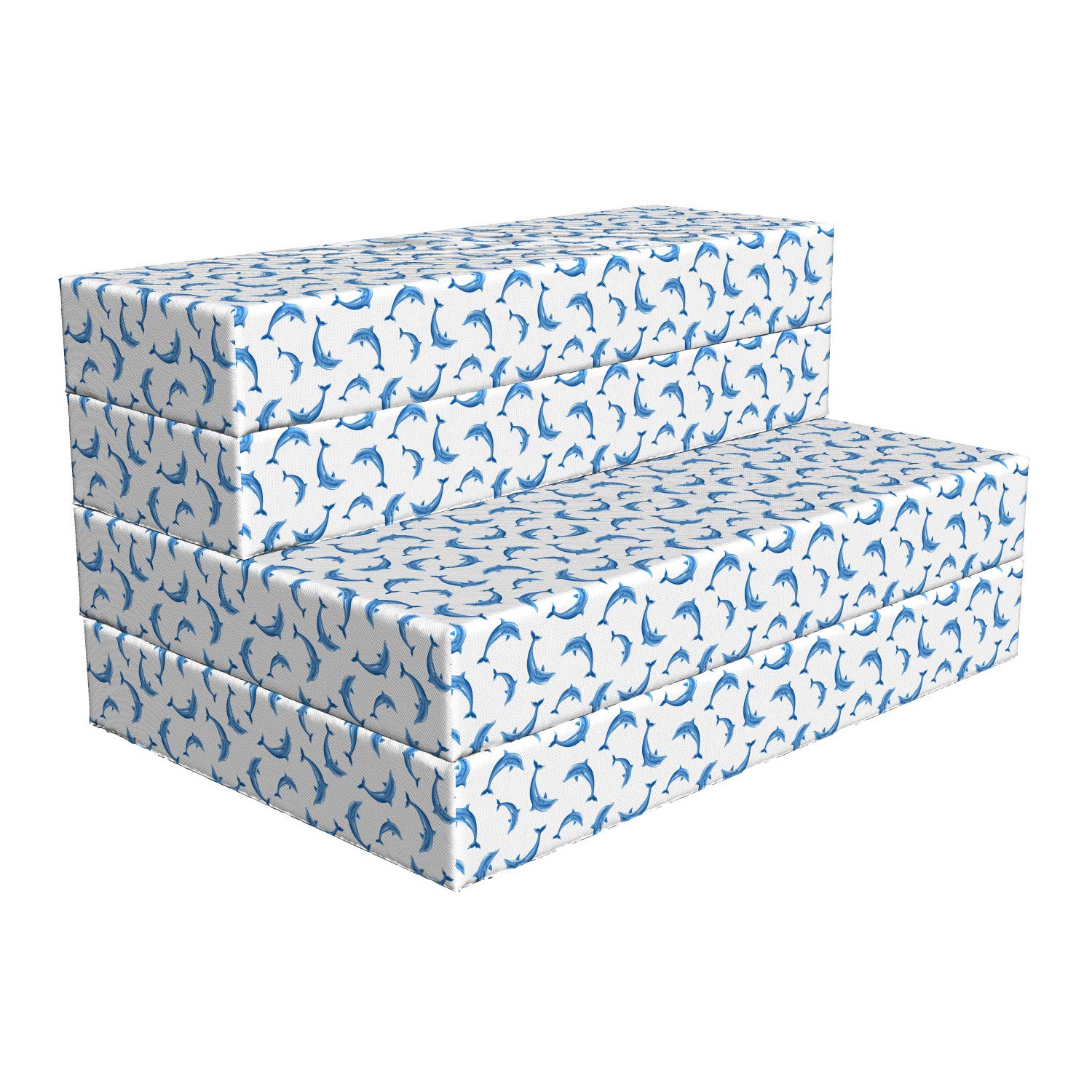 Ambesonne Dolphin Foldable Mattress - Wildlife Under The Sea Design, 74.8