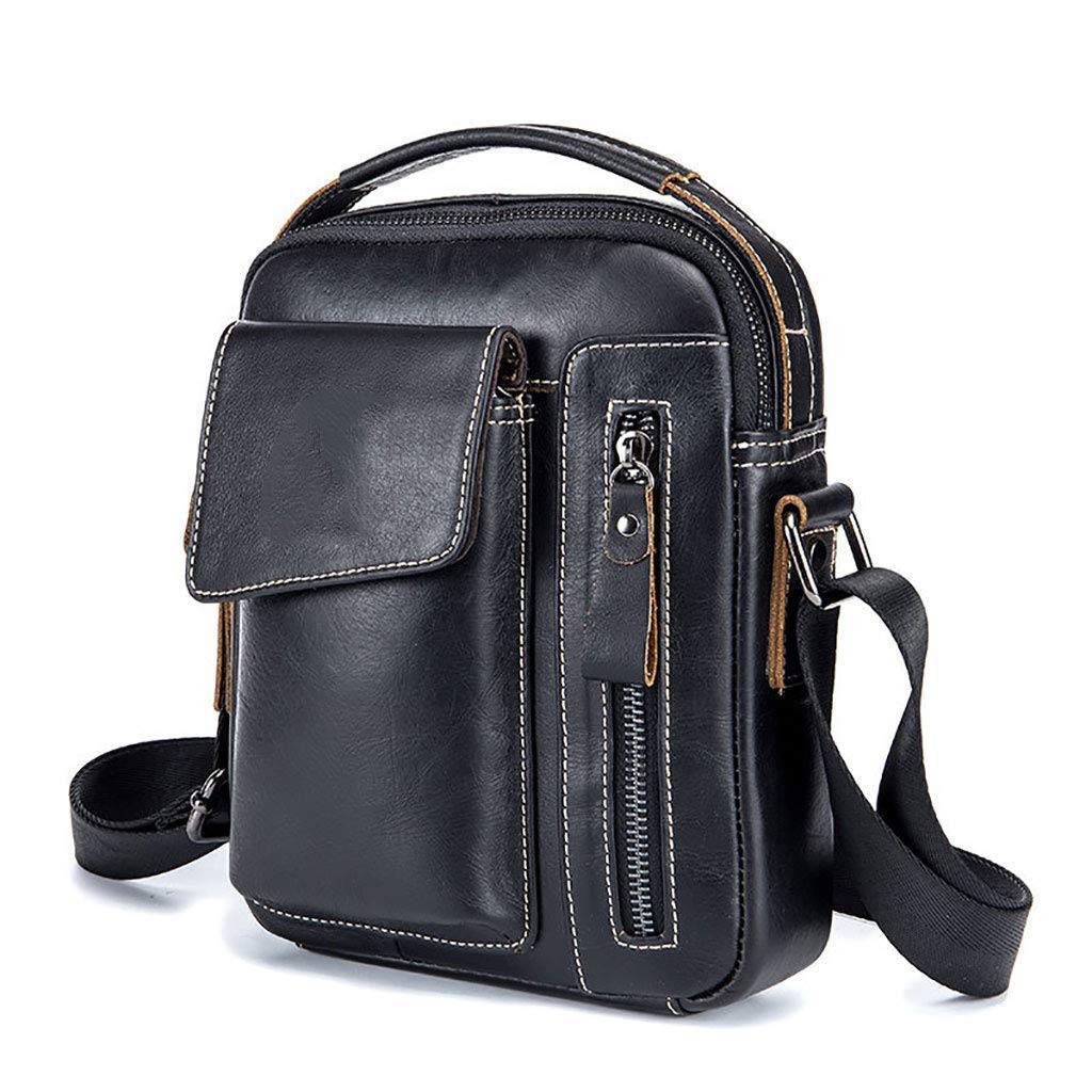 Premium Genuine Leather Business Travel Briefcase for Men - Stylish Laptop Bag Fits 15.6