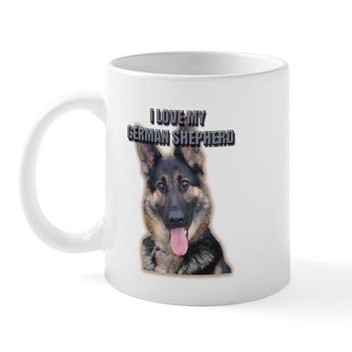 White - German Shepherd Mug