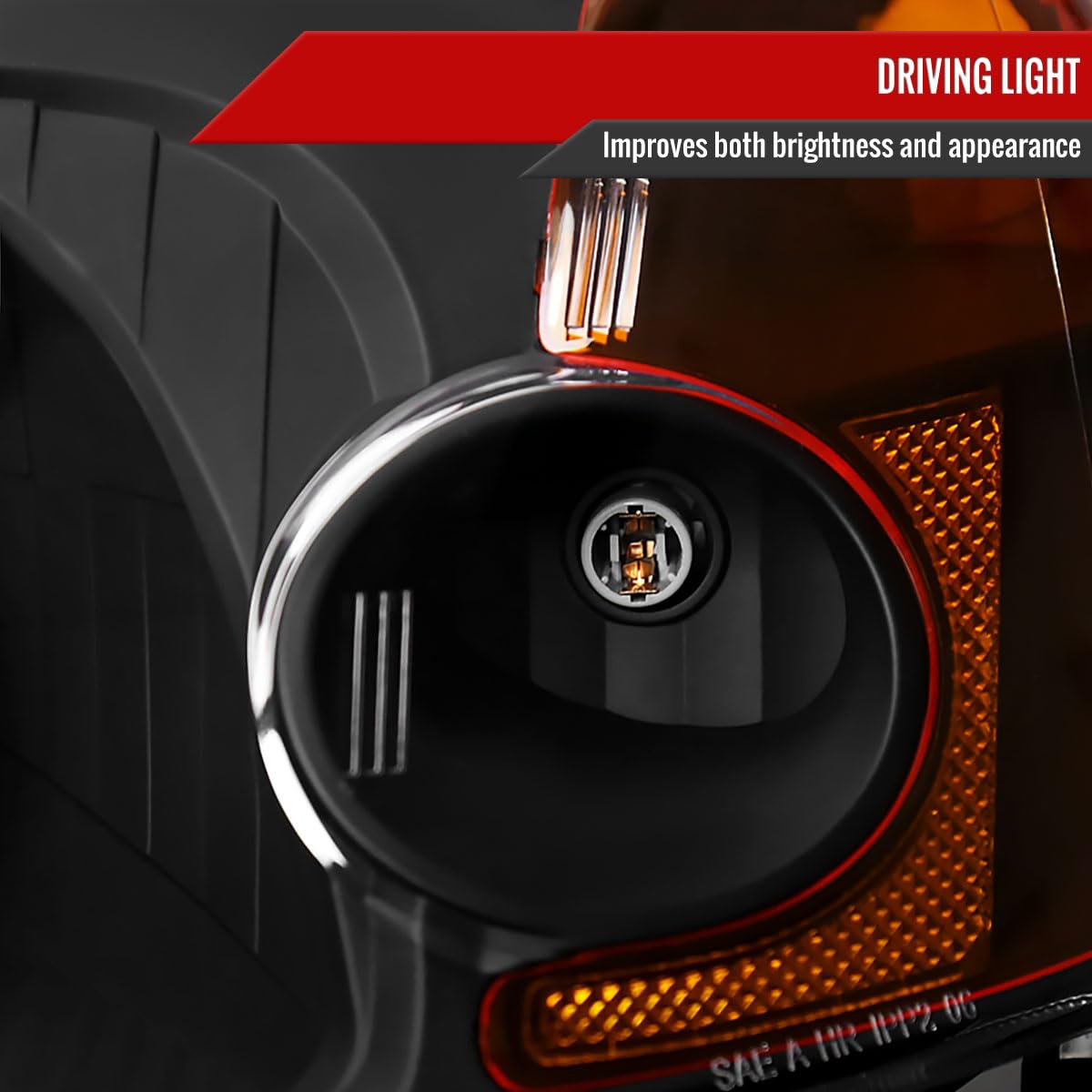 2001-2003 Honda Civic 2/4 Door Black Retrofit Projector Headlights - High Performance LED Lights for Night Driving & Car Upgrades