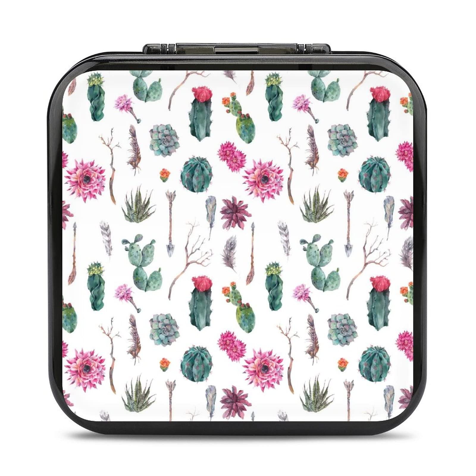 Cactus Themed Nintendo Switch Game Card Case - 24 Slot Storage Box for Switch Games | Portable Travel Organizer for Gamers