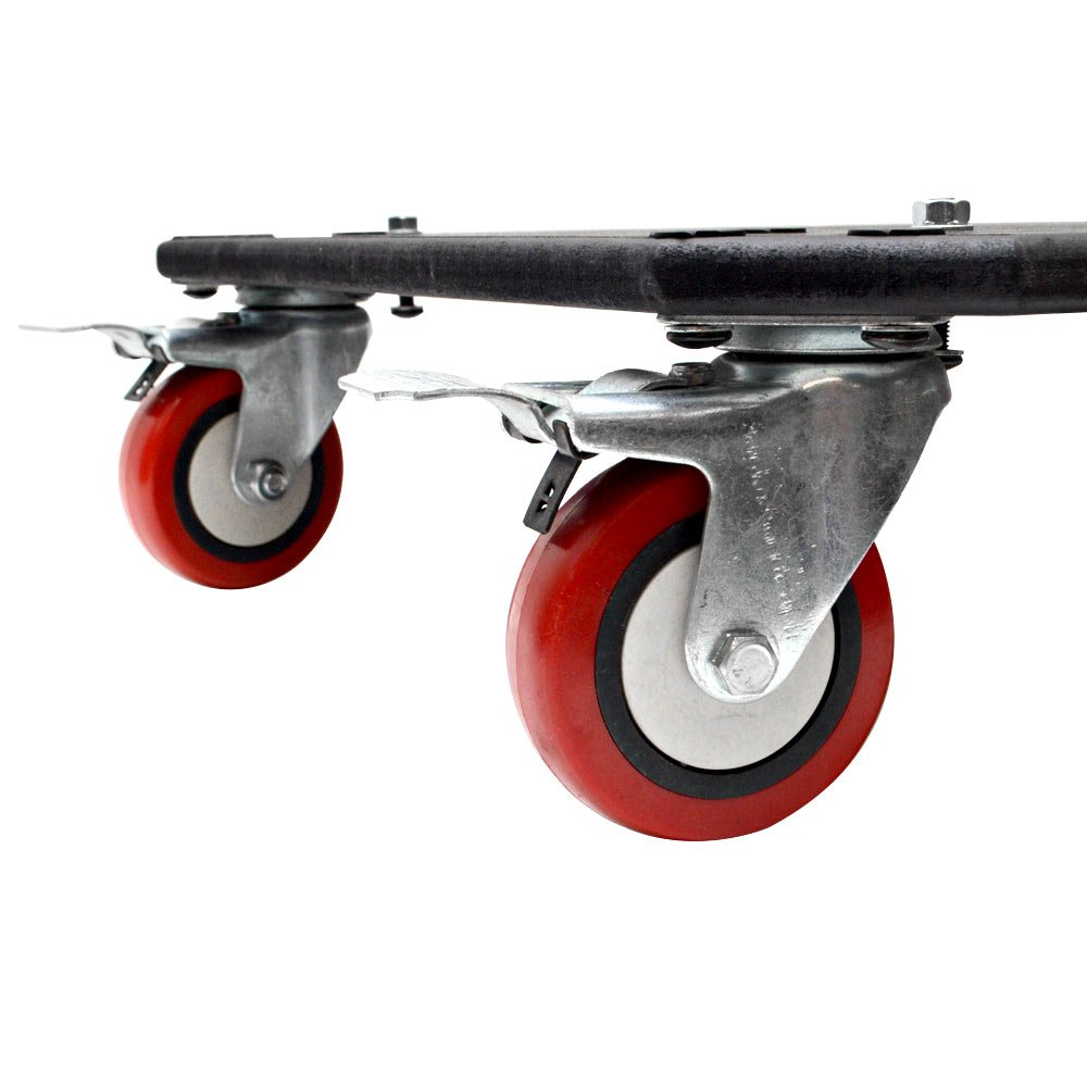 Seismic Audio SA-Cboardww Replacement Caster Wheel Kit for PA DJ Pro Audio Road Cases & Flight Cases - Perfect for Mobile DJ Equipment & Live Sound System Transport