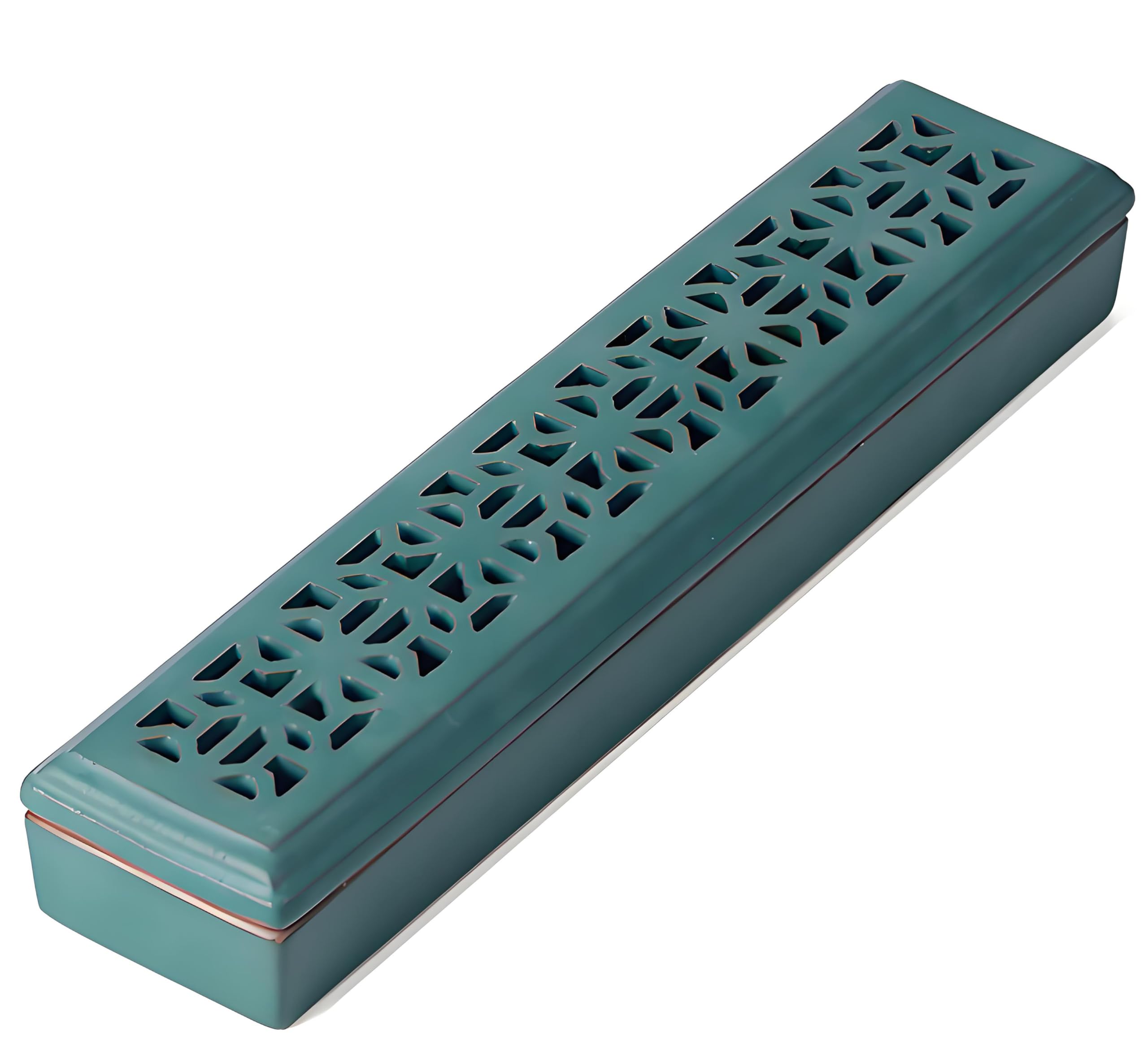 Ceramic Incense Holder for Sticks - 9 Inch (240mm) Green Ash Catcher - Perfect for Meditation, Yoga, Relaxation & Home/Office Decor - Ideal for Aromatherapy & Spiritual Practices