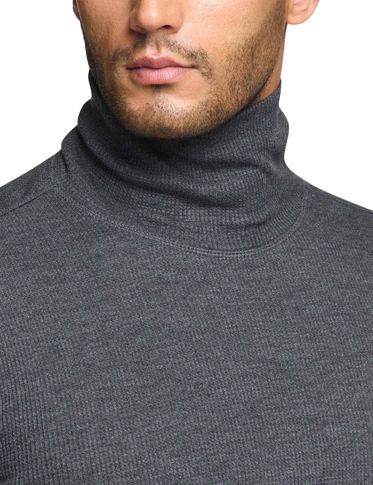Men's Thermal Underwear Long Sleeve Shirt - Midweight Waffle Knit Crewneck Base Layer for Cold Weather | Winter Workout, Hiking & Outdoor Activities
