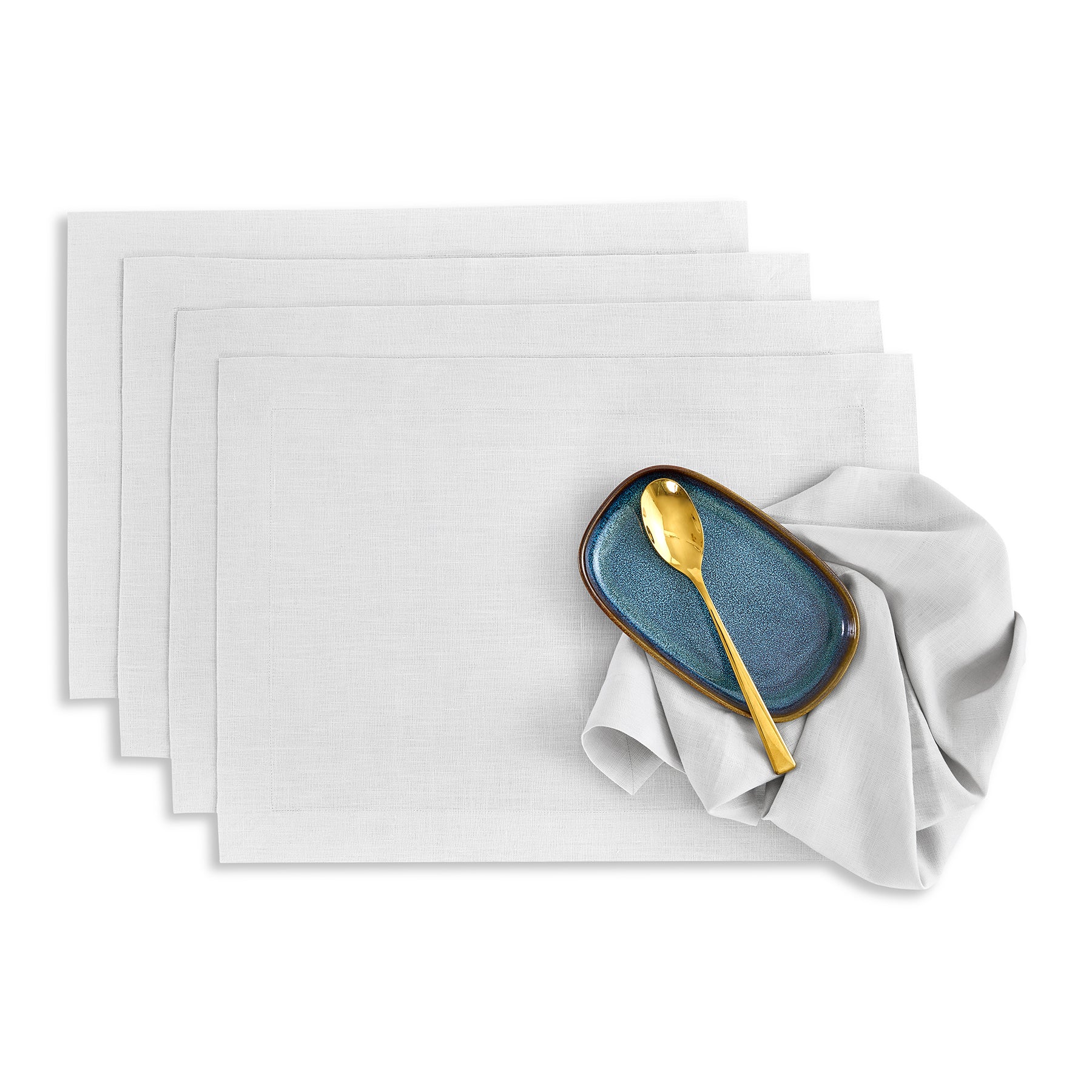 Eco-Friendly Linen Placemats Set of 6 - Premium Natural Table Mats for Dining, Kitchen, and Party Decor - Washable & Durable Home Tableware for Everyday Use and Special Occasions