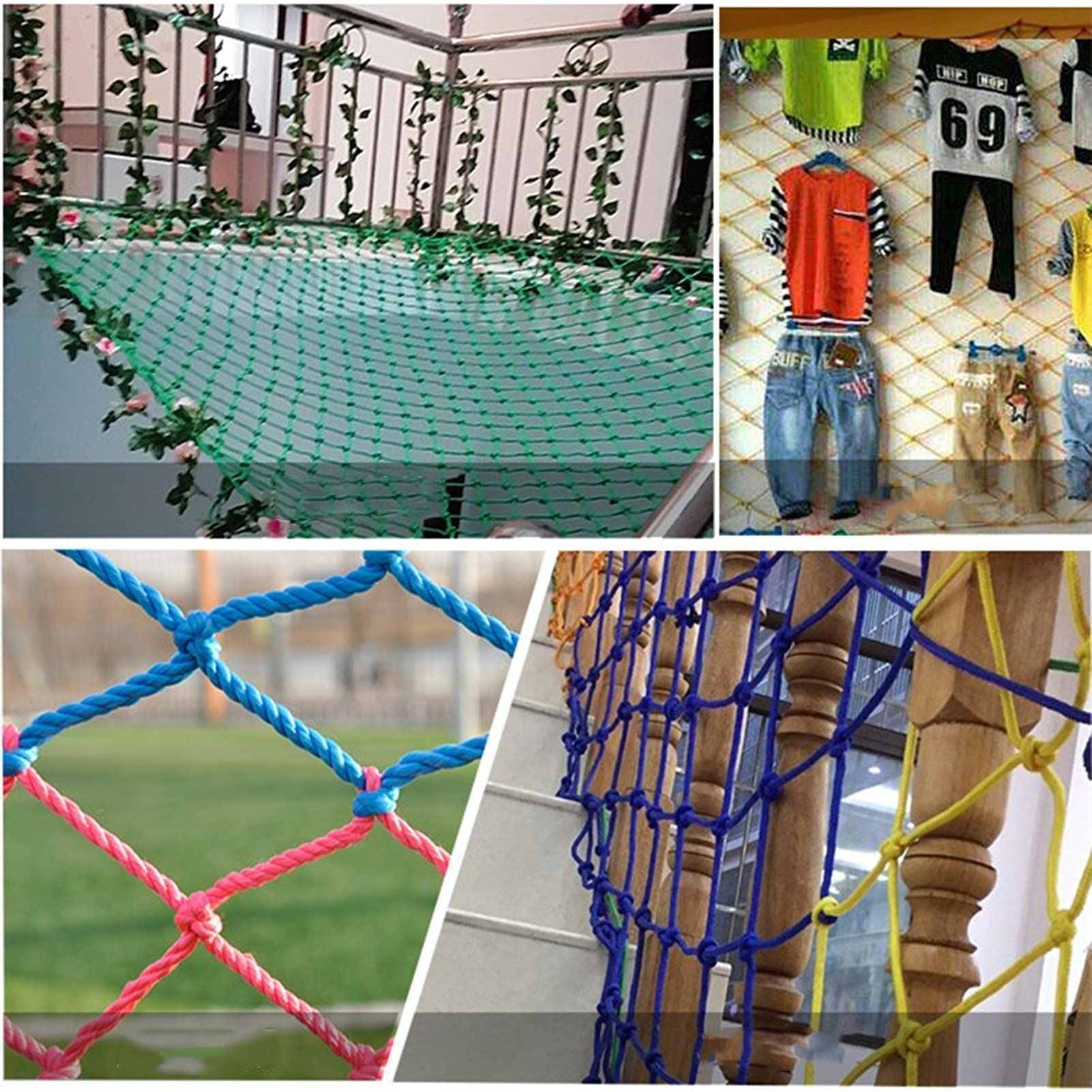 Nylon Rope Safety Net for Stairs, Balcony, and Playground - 8mm Rope, 1x10m (3x33ft) - Childproof Anti-Falling Mesh for Home, Kindergarten & Outdoor Decor - Perfect for Baby Gates, Treehouse Safety, and Pet Protection