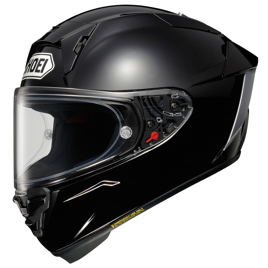 Shoei X Fifteen Black Motorcycle Helmet - Lightweight, DOT Approved Full Face Helmet for Men & Women - Perfect for Street Biking, Racing & Cruising