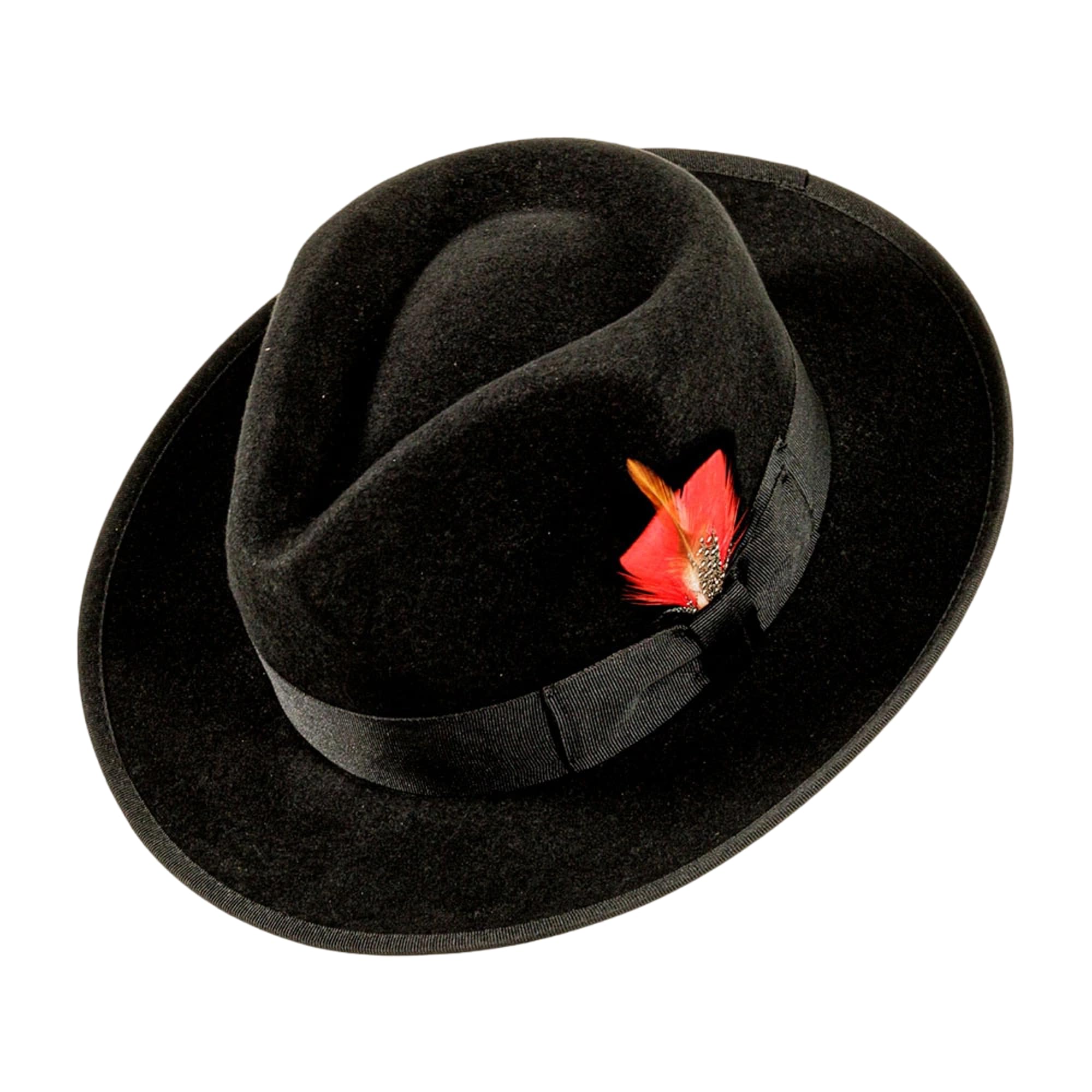 American Hat Makers Soho Leather Fedora Hat for Men & Women - Stylish Summer Sun Hat for Outdoor Activities, Travel & Fashion