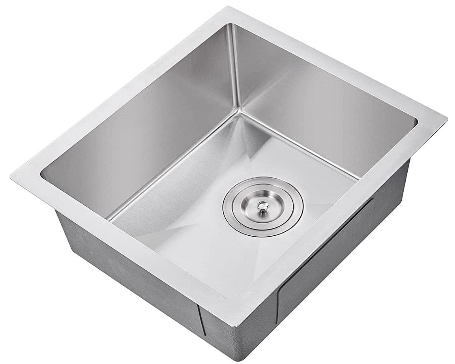 MESIDA 13 Inch Single Bowl Undermount Stainless Steel Kitchen Sink - SUS304 Grade, 13 x 15 x 8 Inches - Perfect for Small Kitchens, Apartments & RV Use