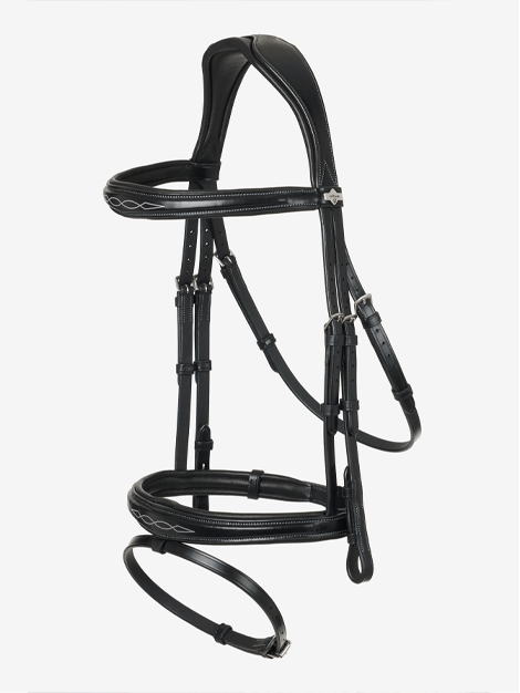 Le Mieux Competition Flash Bridle for Horses - Premium Show Jumping & Dressage Bridle with Flash Noseband - Perfect for Equestrian Competitions & Training