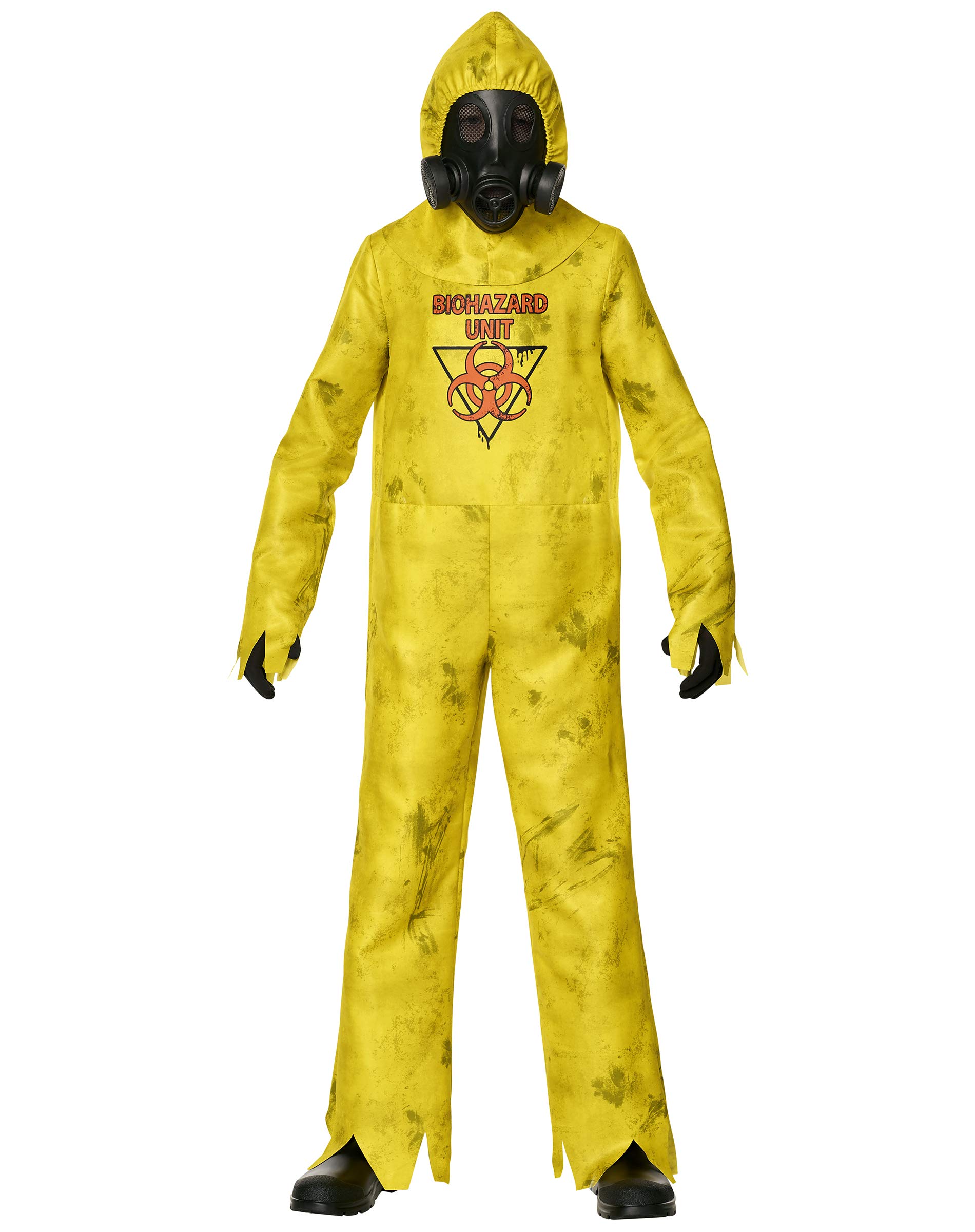 Spirit Halloween Kids Hazmat Zombie Costume - Scary Chemical Suit for Boys & Girls - Perfect for Halloween Parties, Trick or Treating, and Cosplay Events