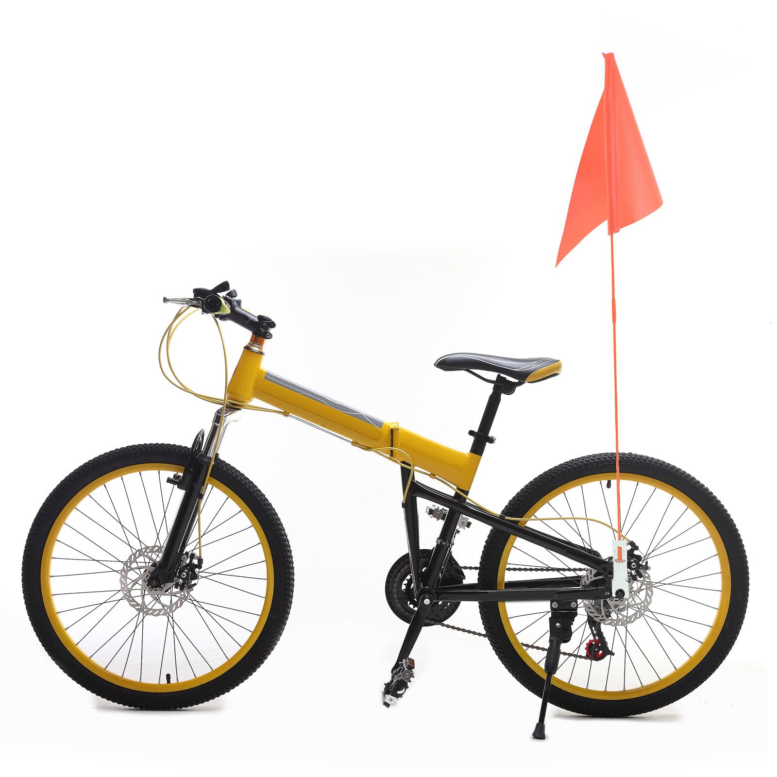 5PCS High Visibility Orange Bike Safety Flags - Tear-Resistant & Waterproof Bicycle Safety Pennants for Electric Bikes, Cars, Outdoor Tents - Perfect for Road Cycling, Camping & Emergency Signaling