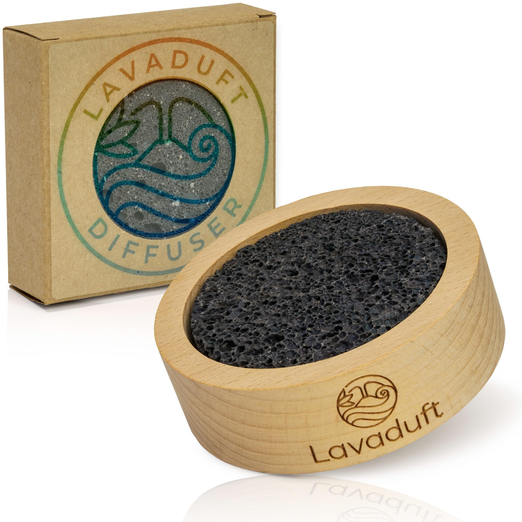 LAVADUFT® Natural Lava Stone Essential Oil Diffuser - Aromatherapy Diffuser for Home, Office, Car, Bedroom, Living Room, Bathroom | Relaxation, Stress Relief & Better Sleep