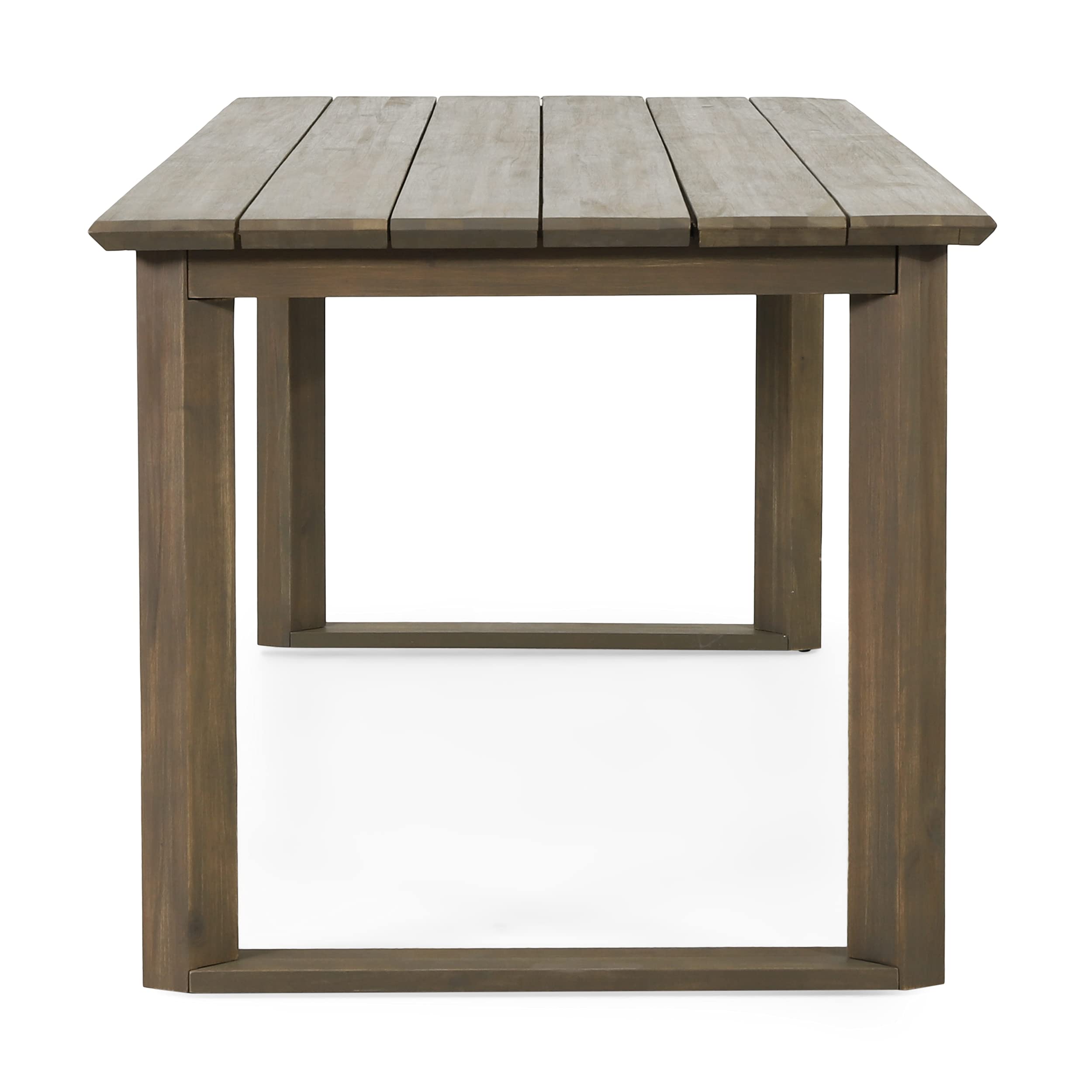 Christopher Knight Home Nibley Dining Table - Modern Gray Wooden Kitchen Table for 6, Perfect for Dining Rooms, Kitchens & Small Spaces