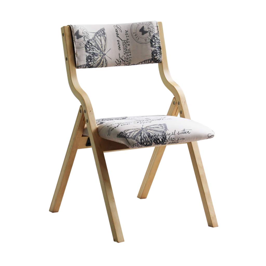 Heavy Duty Wood Folding Chairs with Padded Seat - Comfortable & Durable Wooden Folding Chairs for Adults - Space Saving Design for Home, Dining Room, Office, Parties & Outdoor Events