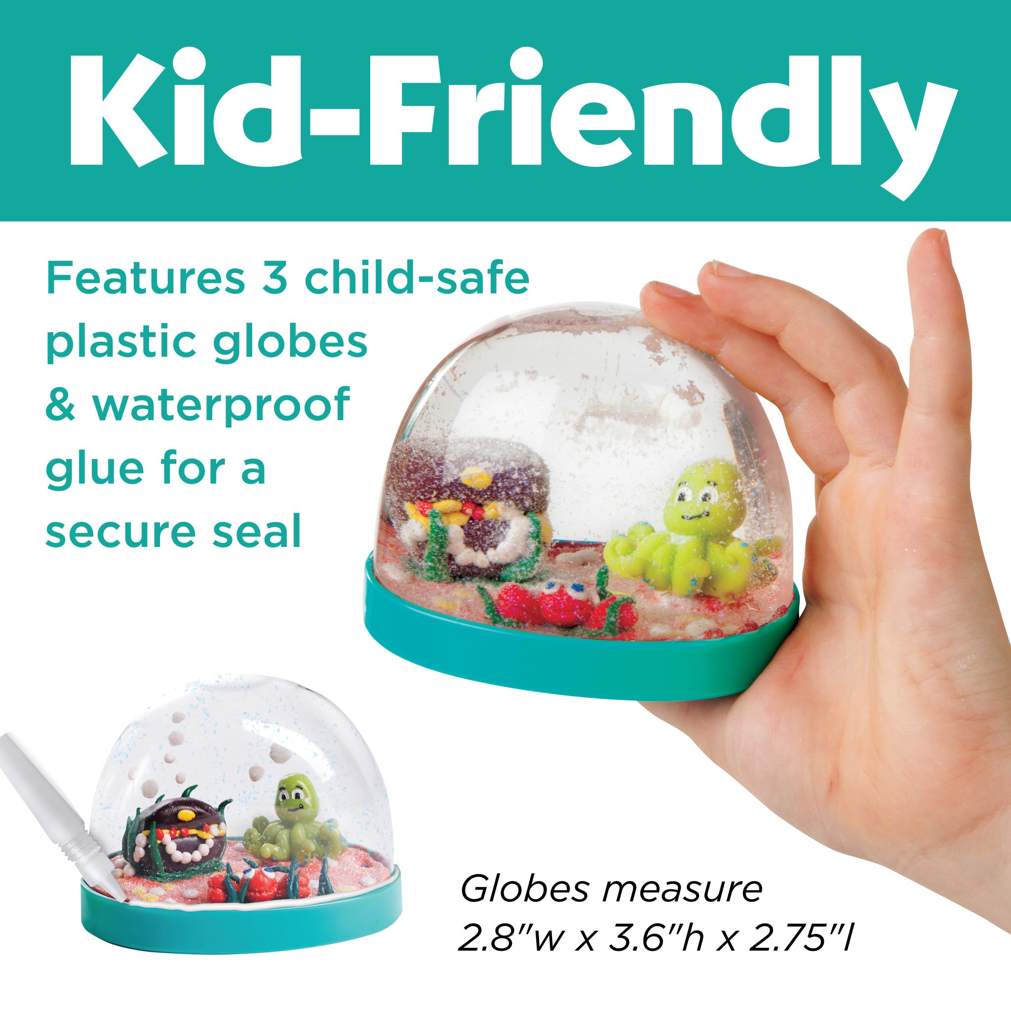 DIY Under the Sea Water Globes Kit - Create Your Own Ocean-Themed Snow Globes - Perfect for Home Decor, Gifts & Craft Projects