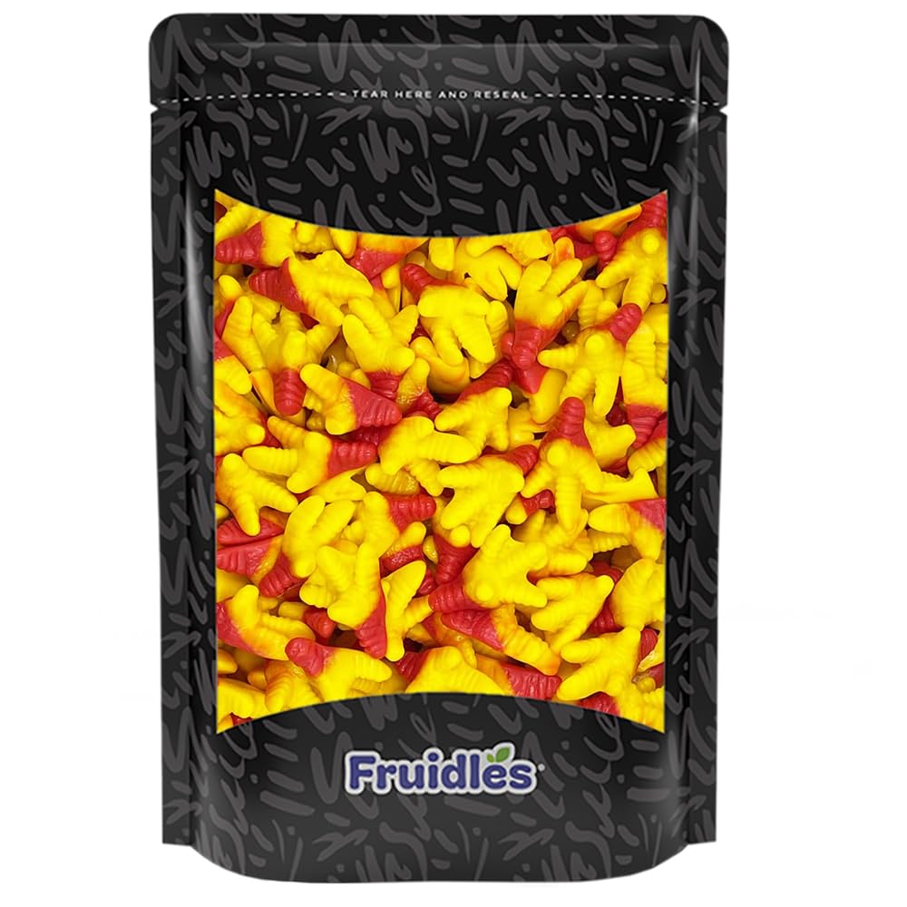 Delicious Peach Flavored Chicken Feet Gummy Candy - Fruidles Half-Pound Bag | Fun Halloween Treats, Party Favors & Unique Candy Gifts for Kids & Adults