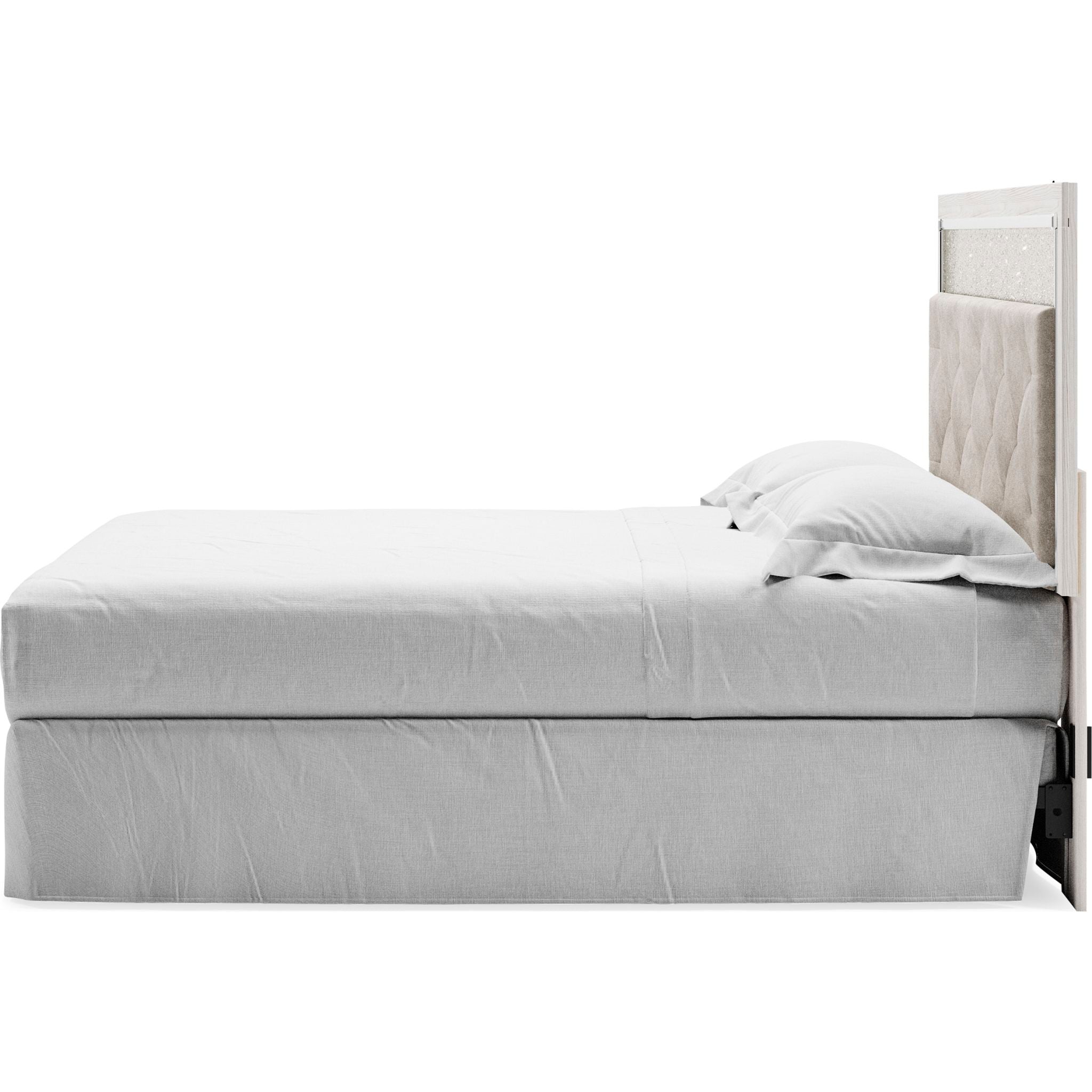 Altyra Upholstered Headboard in White - Queen Size Bed Frame Accent for Modern Bedroom Decor