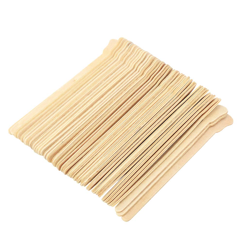100Pcs Wooden Wax Sticks for Hair Removal - Wax Spatulas & Mixing Tools - Wax Scrapers for DIY Waxing, Painting & Woodworking - Perfect for Salons, Home Use & Crafts