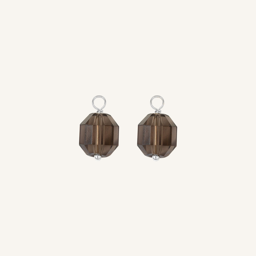 Maple Hoop Charm with Stone of Growth - Set of 2 Dainty Earrings for Women | Perfect for Everyday Wear, Spiritual Healing & Gift Giving